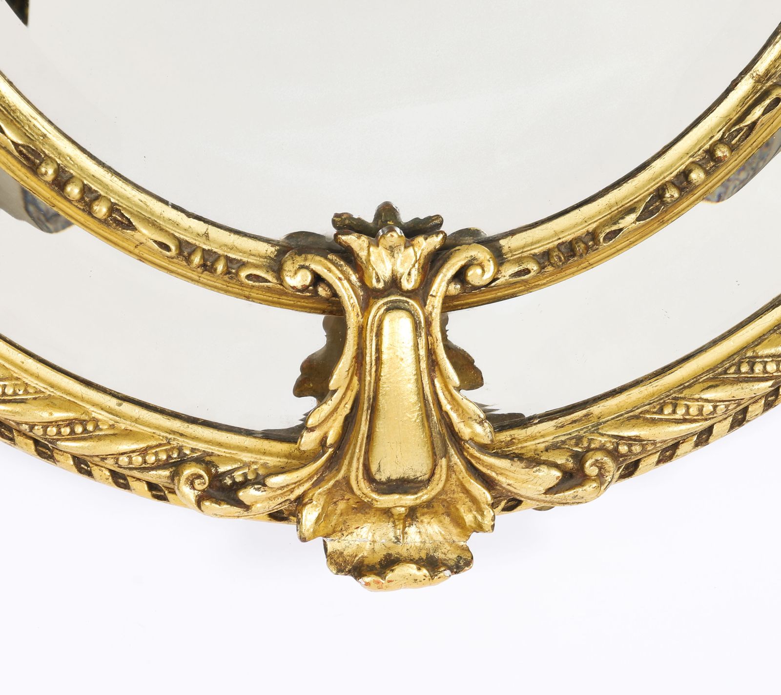 Victorian Giltwood Oval Mirror 19th C 123x96cm photo for sale