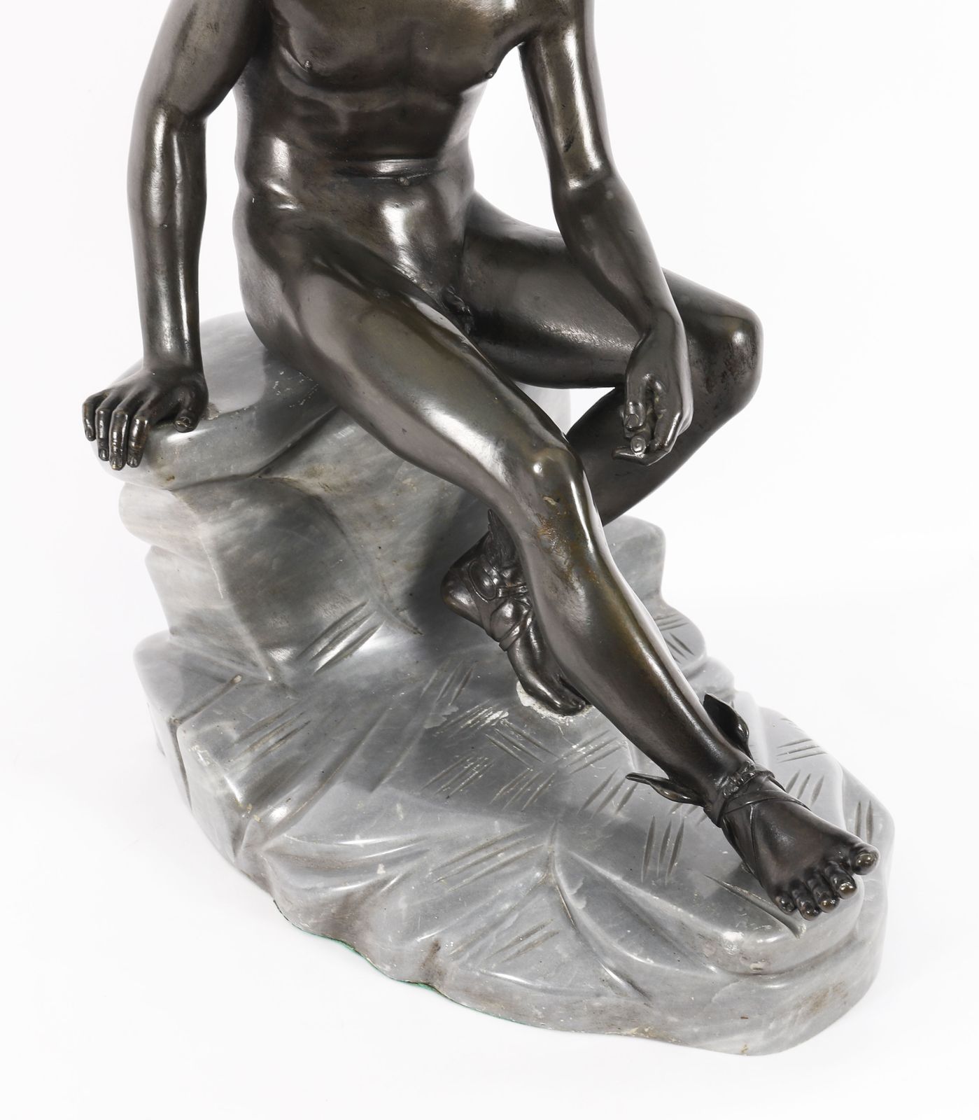 Antique Monumental Italian Grand Tour Bronze Sculpture Mercury Hermes 19thc photo 2950.0
