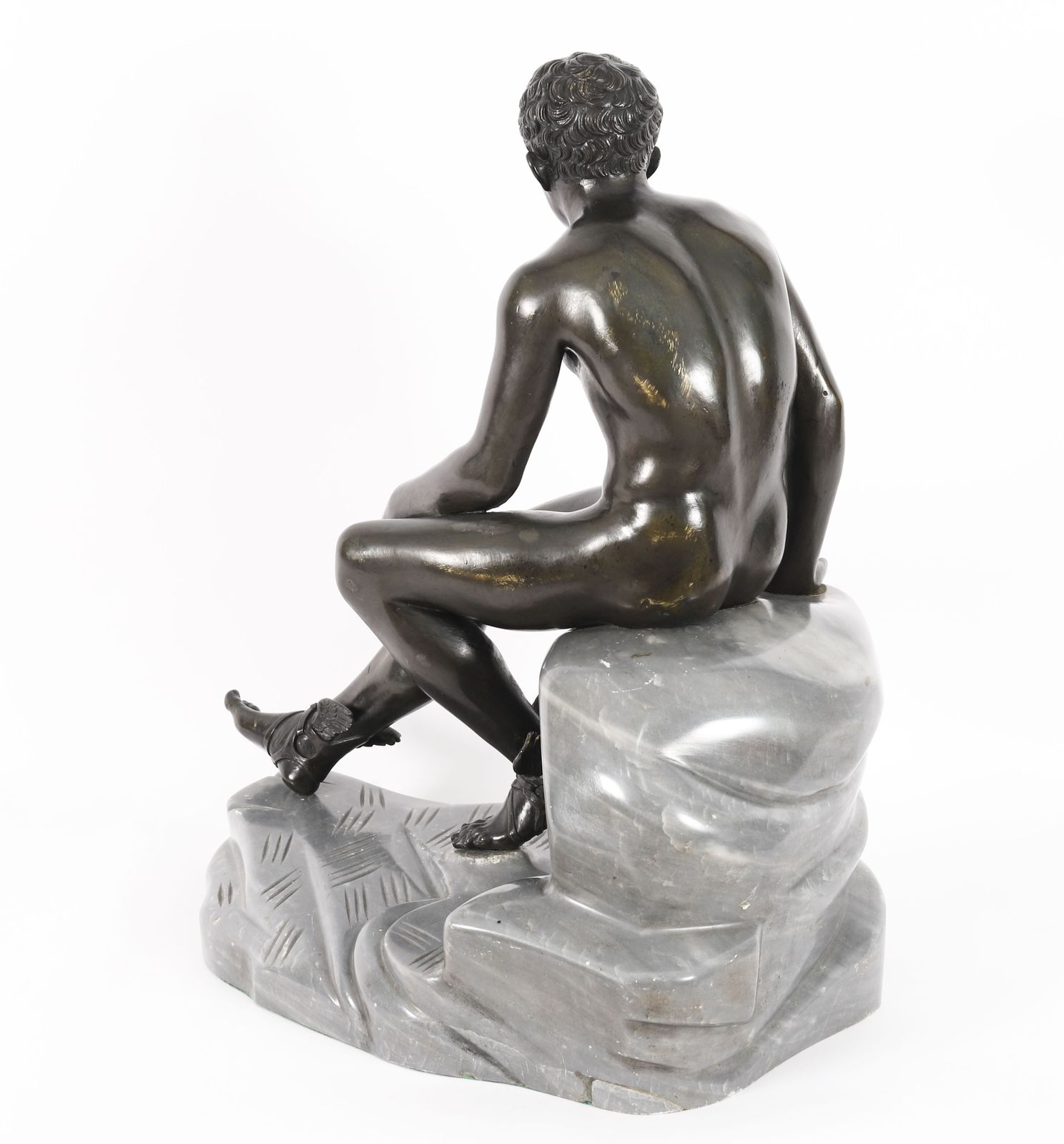 Antique Monumental Italian Grand Tour Bronze Sculpture Mercury Hermes 19thc photo buy