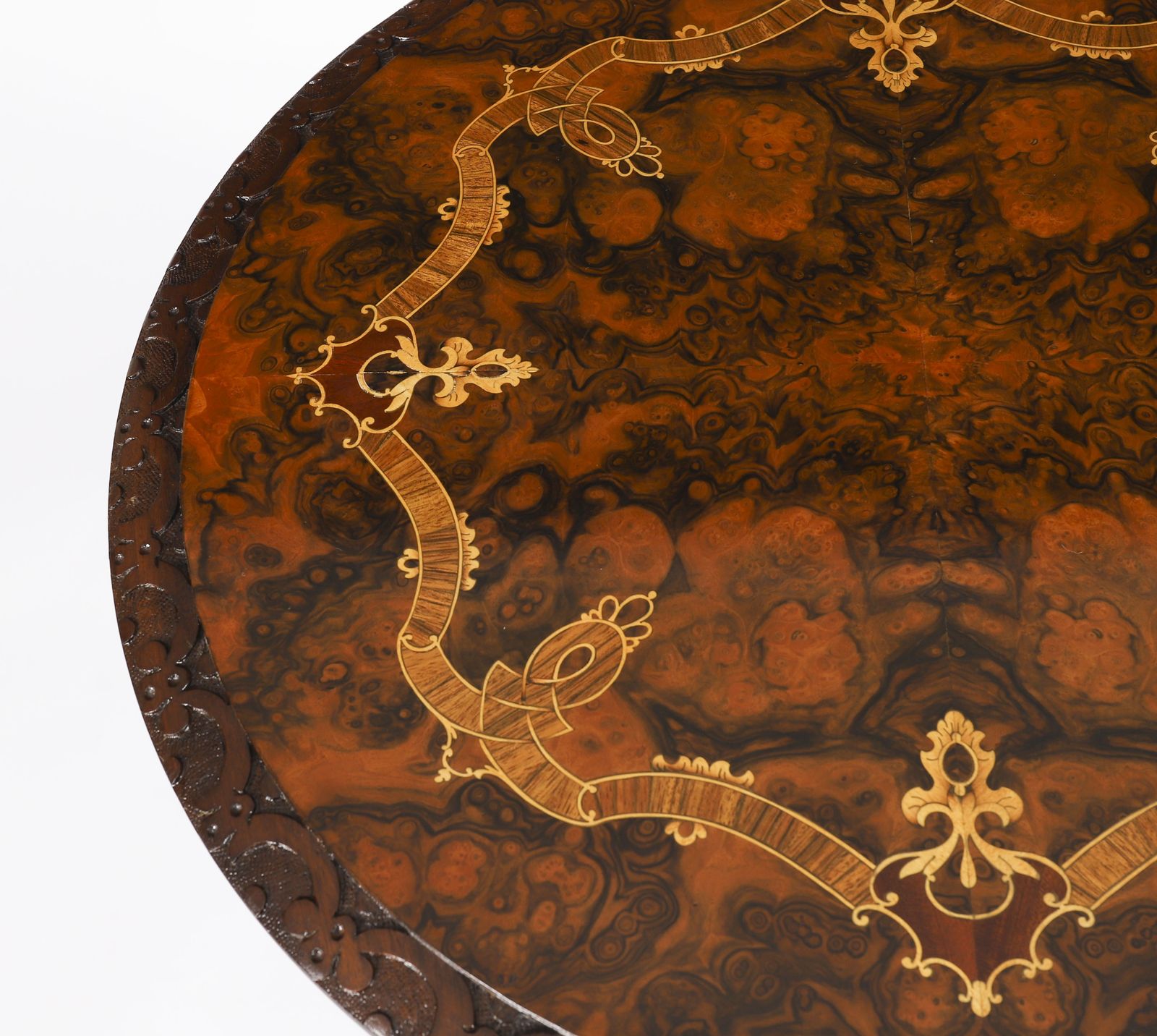 Pair Victorian Burr Wanut & Marquetry Occasional Tables 19th C photo 2850.0