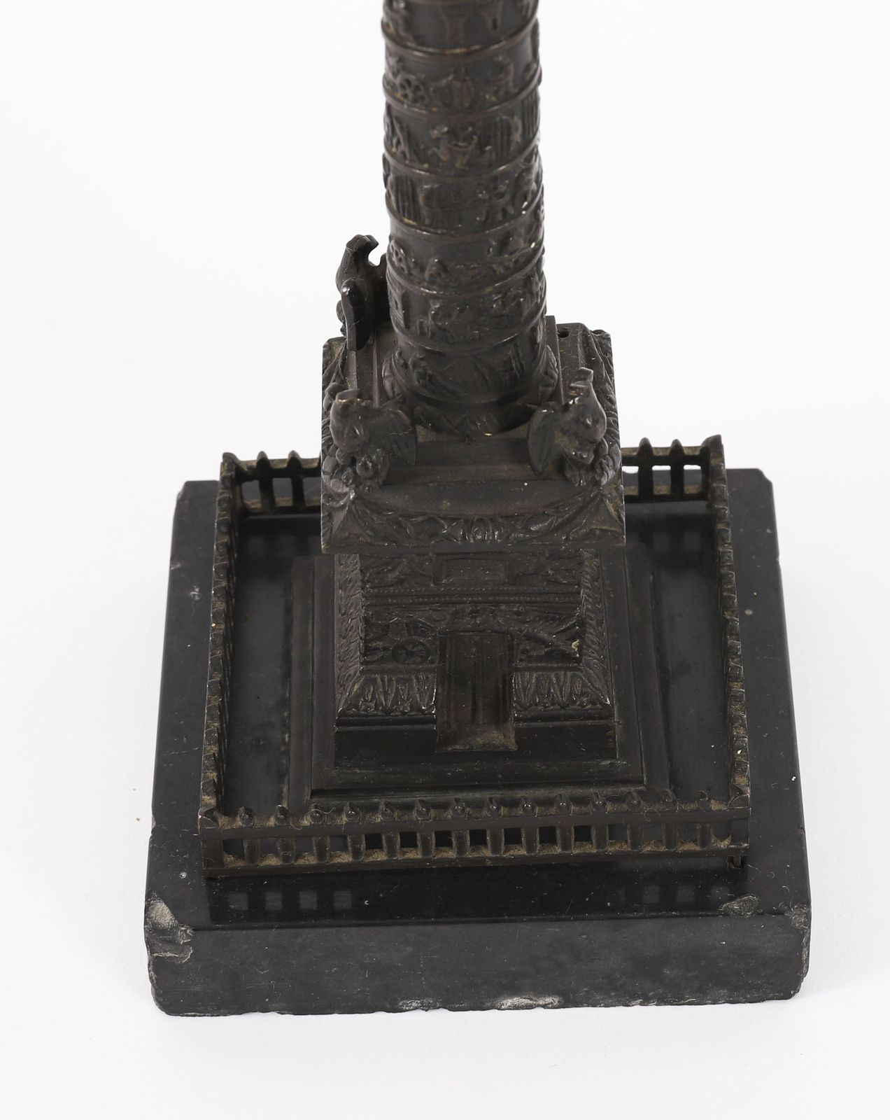 Art Antique French Grand Tour Bronze Model Of Vendome Column 19thc photo