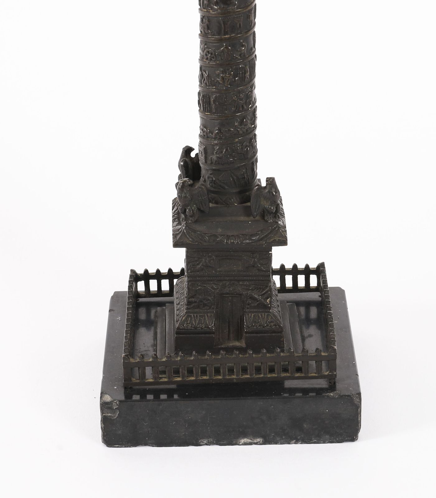 775.0 Antique French Grand Tour Bronze Model Of Vendome Column 19thc photo