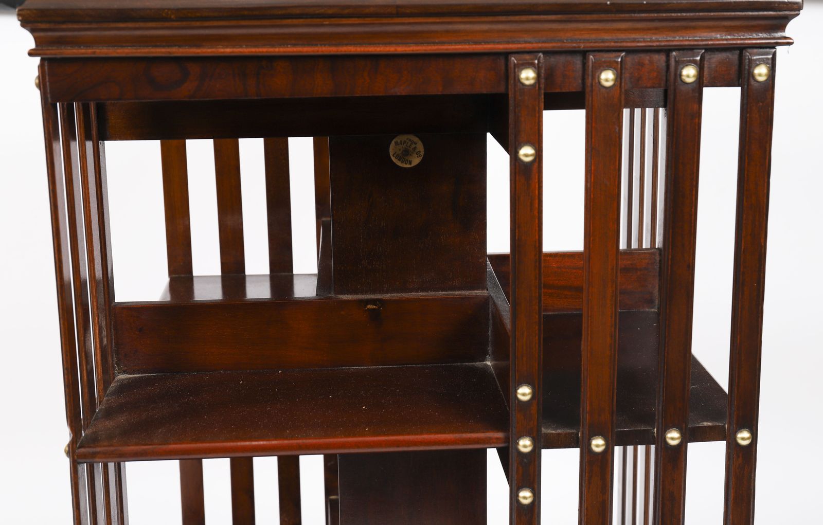 Antique English Mahogany Revolving Bookcase By Maple & Co Circa 1890 photo buy
