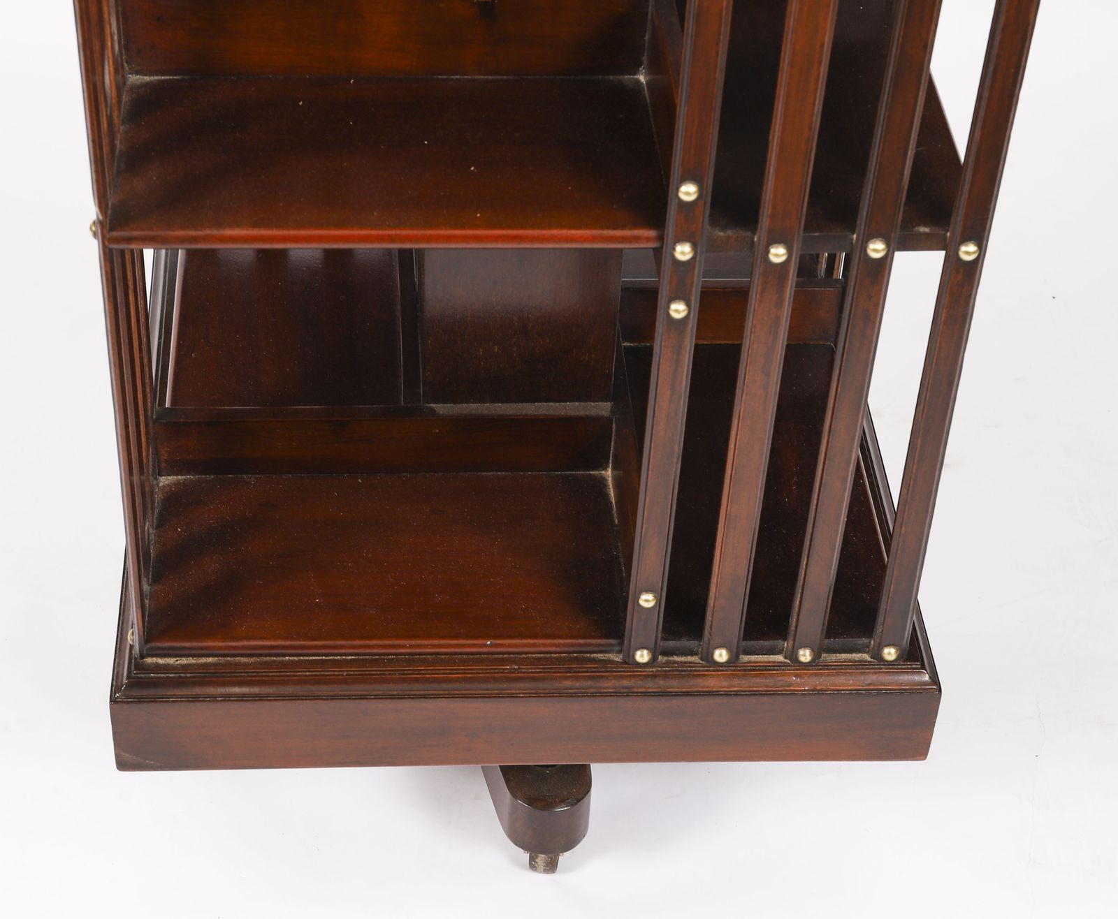 Antique English Mahogany Revolving Bookcase By Maple & Co Circa 1890 photo vintage