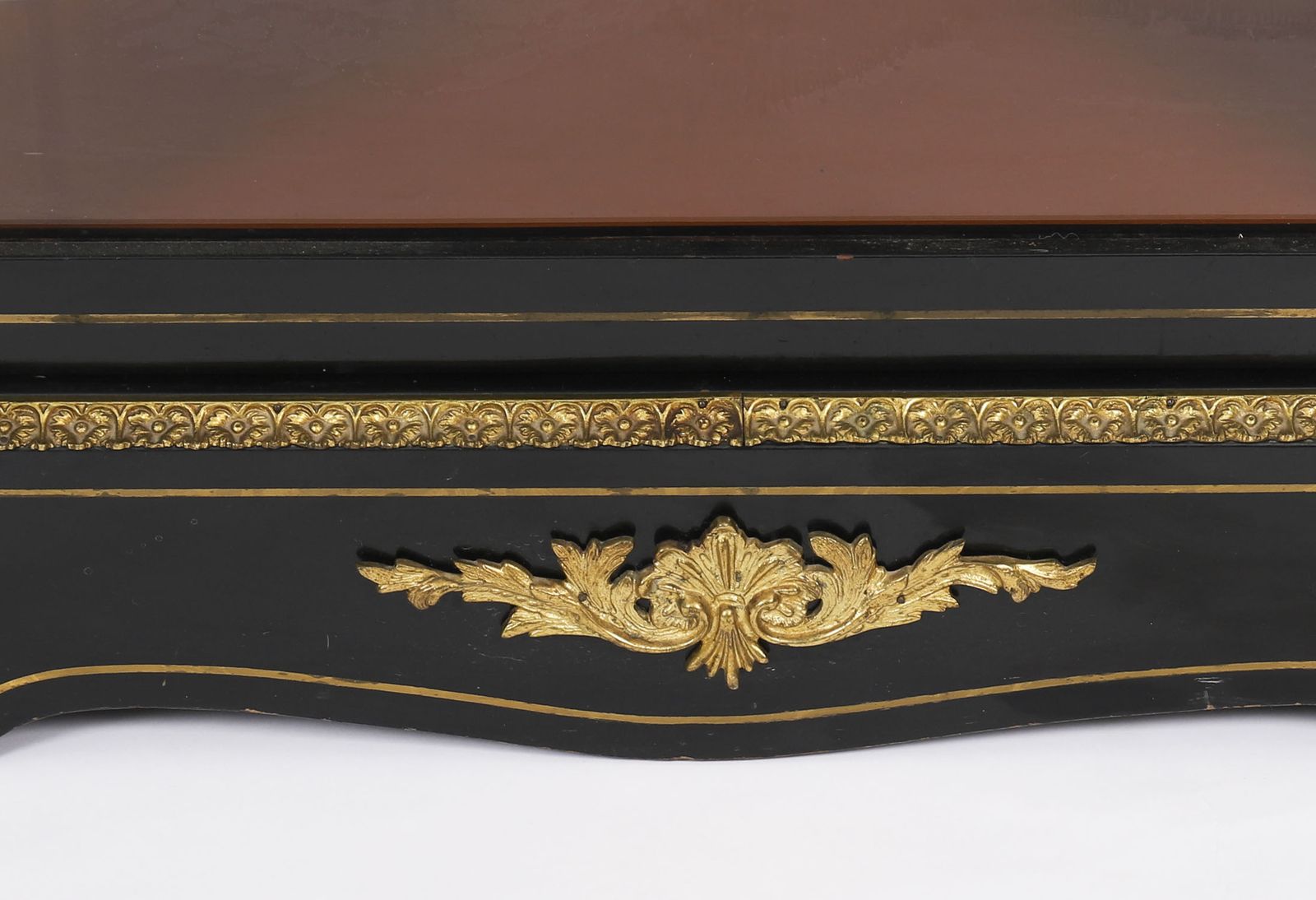 photo vinterior Antique French Napoleon III Ebonized Boulle Pier Cabinet C.1860 19th C