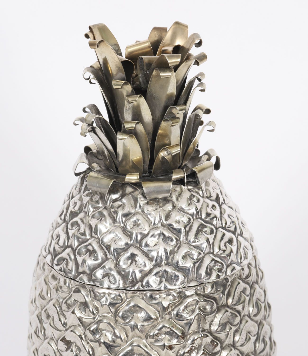 Vintage Wmf German Silver Plated Pineapple Ice Bucket Circa 1960 photo for sale