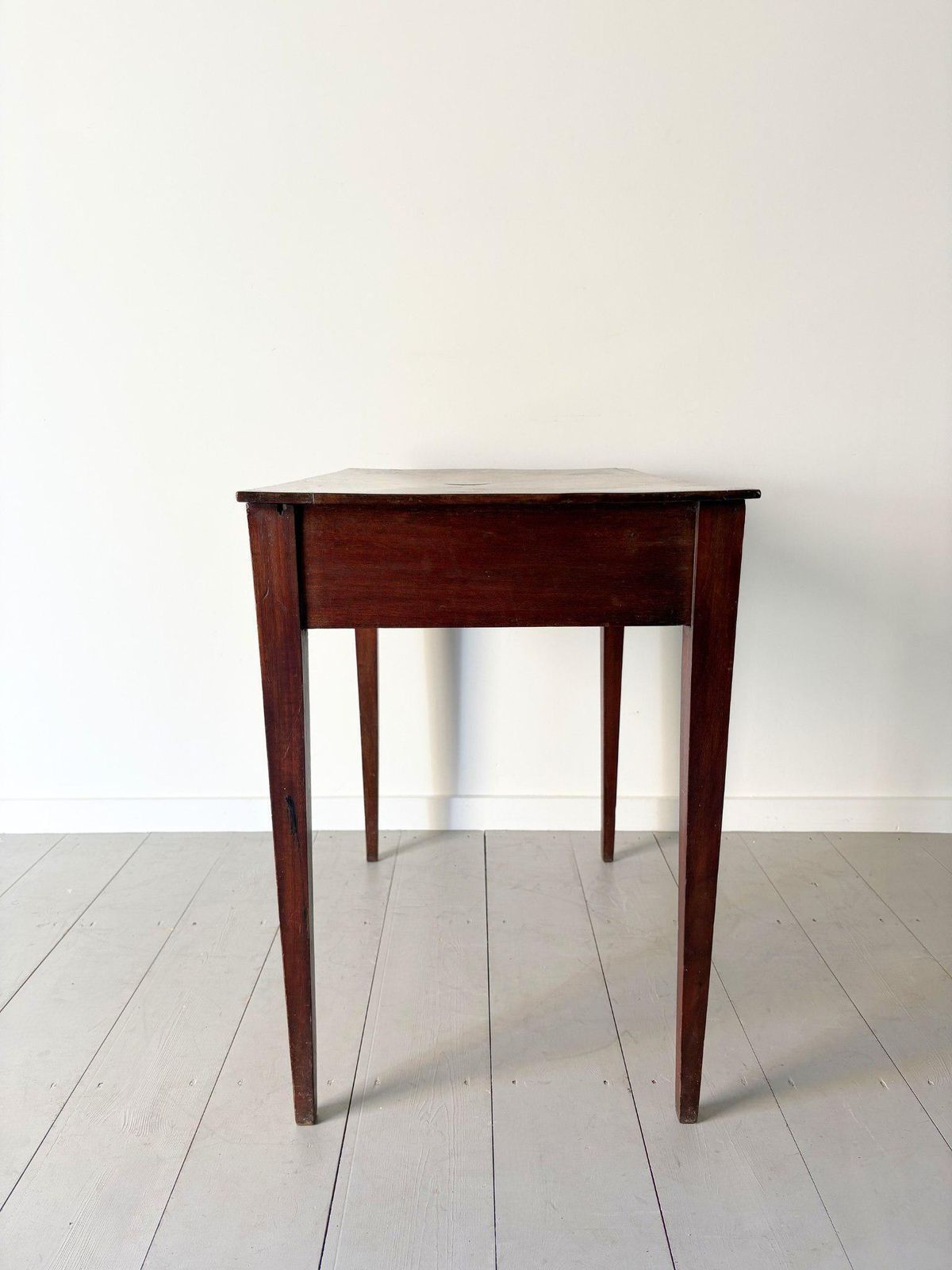 Georgian Side Console Table Or Writing Desk In Mahogany With Inlaid Details photo vintage