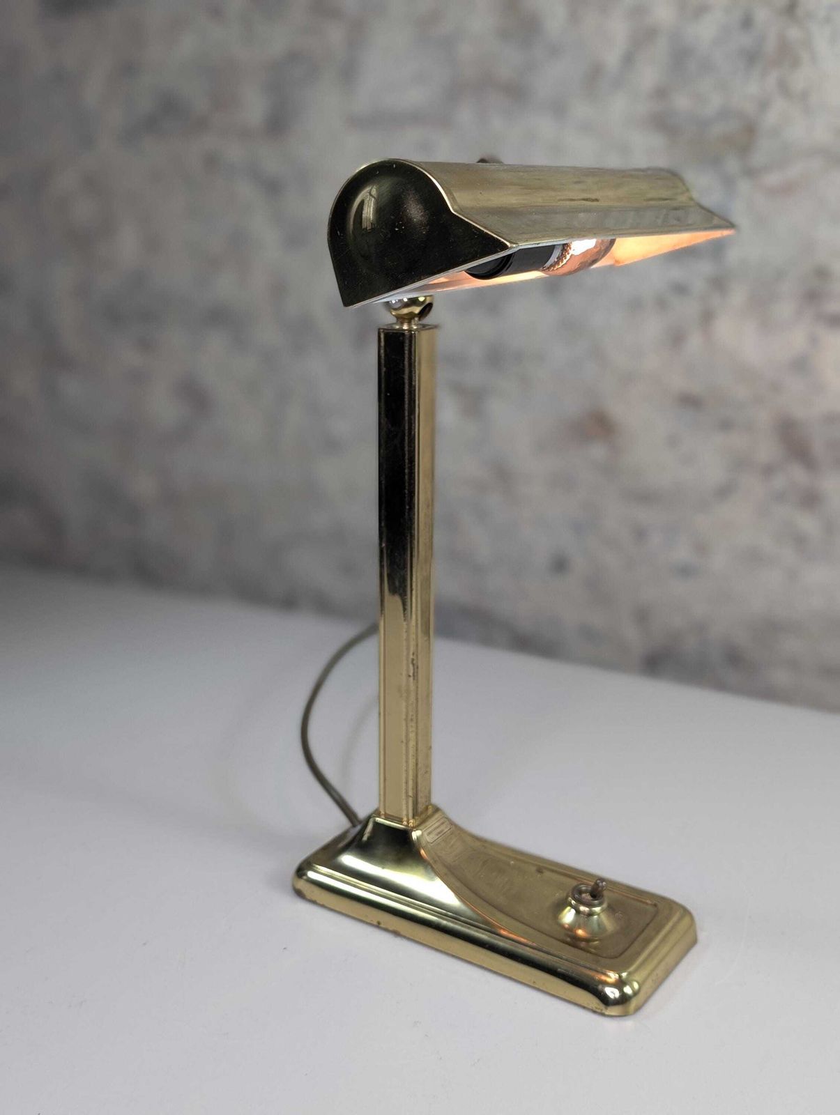 Vintage Brass Desk Lamp – Christopher Wray London – Mid Century Bankers Lamp photo 185.0