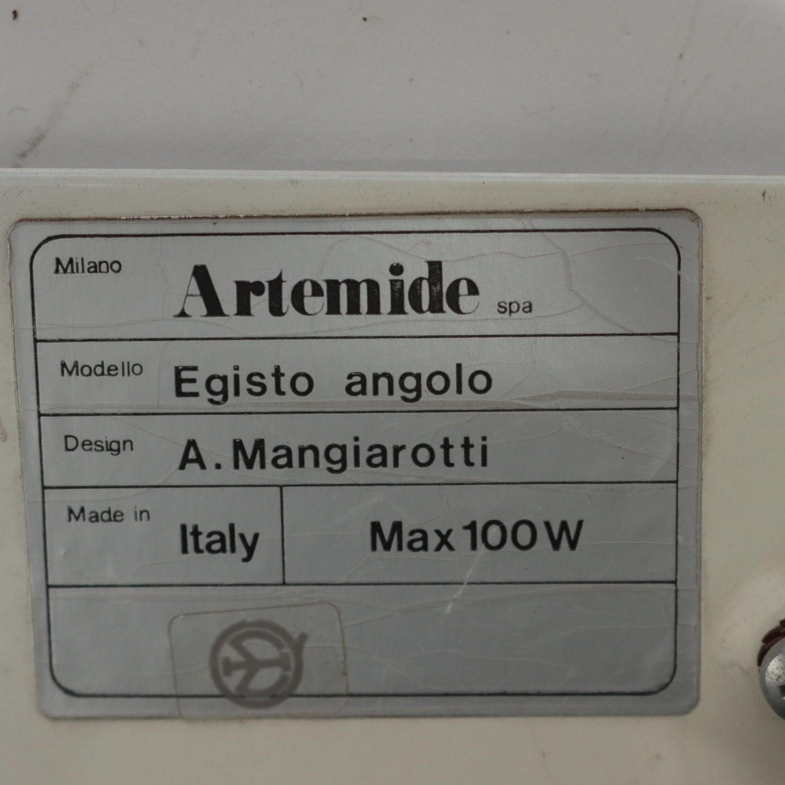 Egisto Angolo Pair Of Lamps By Artemide Metal Glass Italy 1980s photo vinterior
