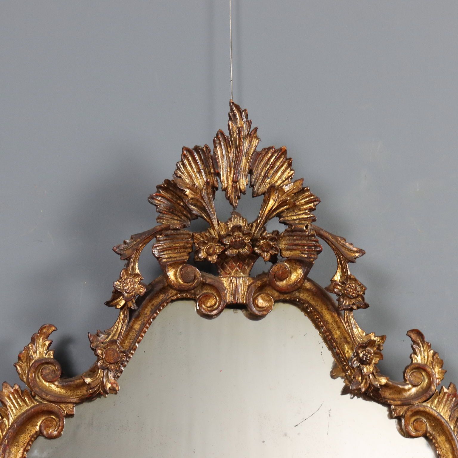 Antique Mirror Carved Gilded Wood Italy XX Century photo Home Decor