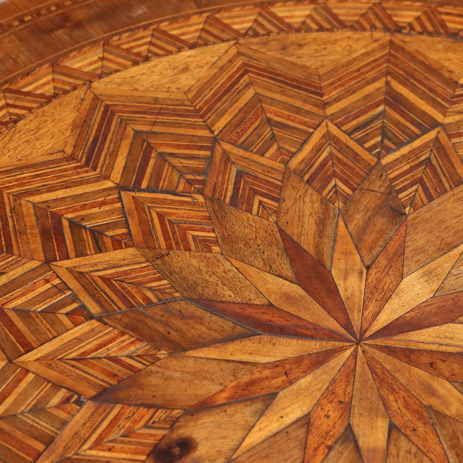 Antique Small Table Rolo Walnut Inlays Italy XIX Century photo 850.0