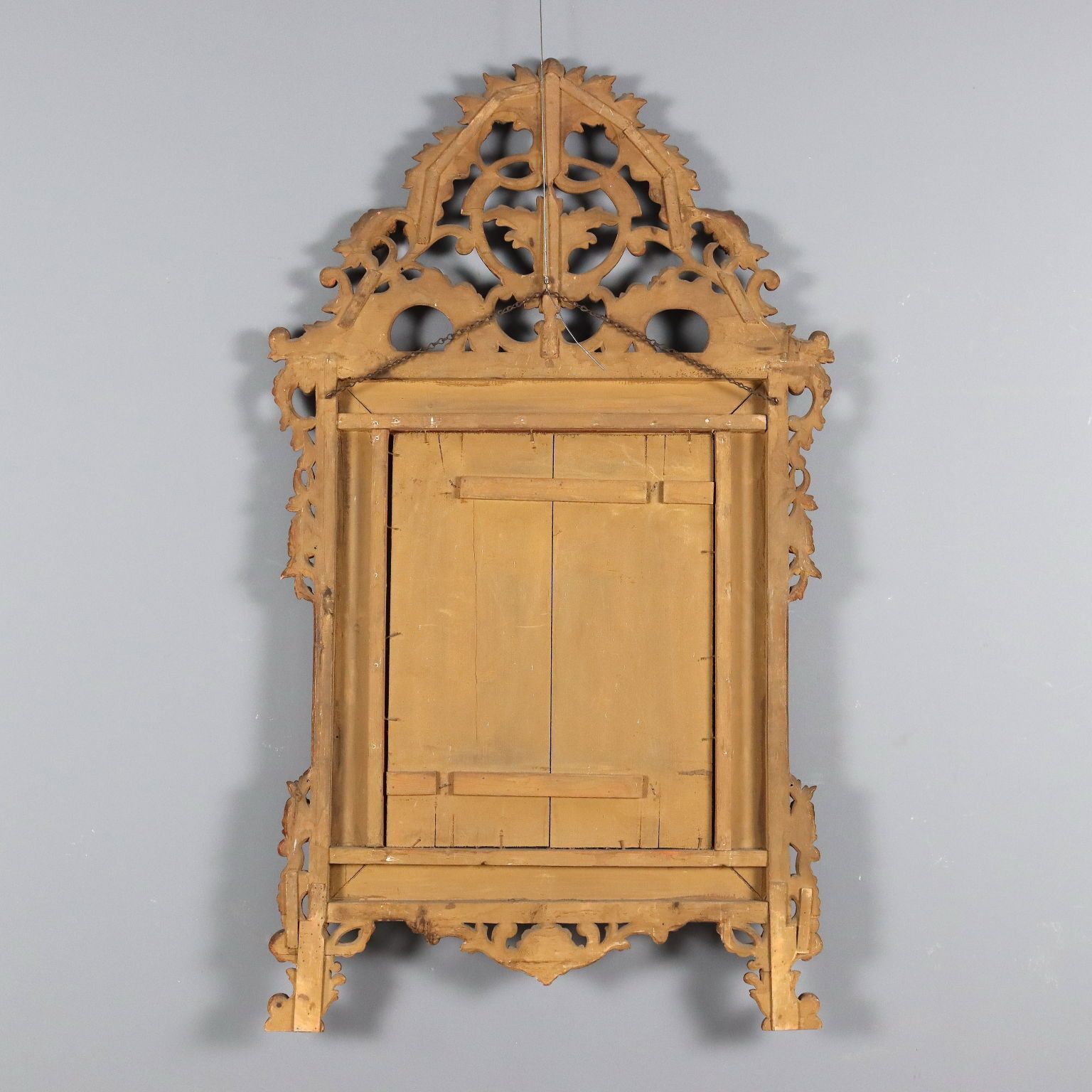 Home Decor Mirror Baroque Style Carved Wood Italy XIX Century photo