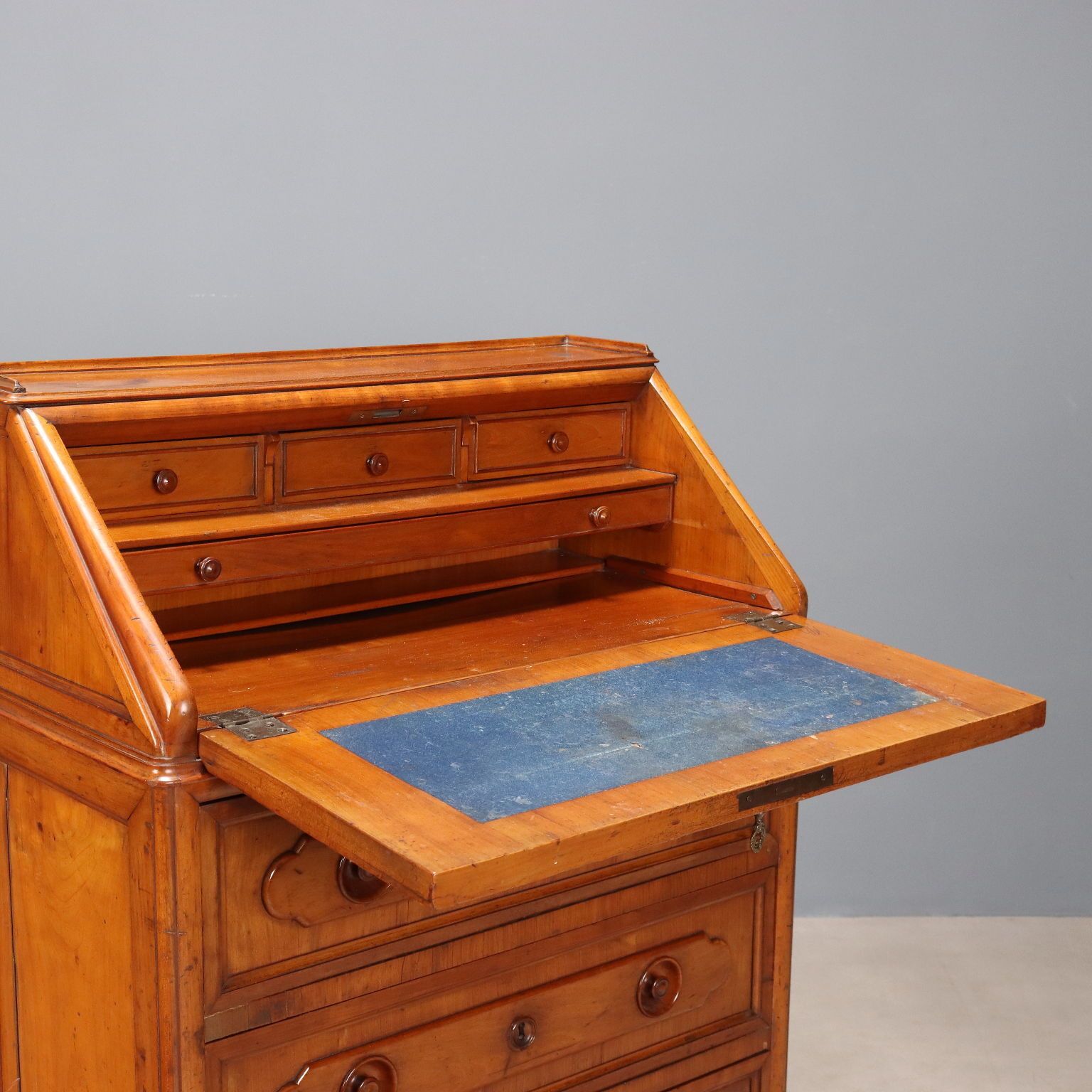 Antique Flap Cabinet Cherrywood Italy Mid XIX Century photo Furniture