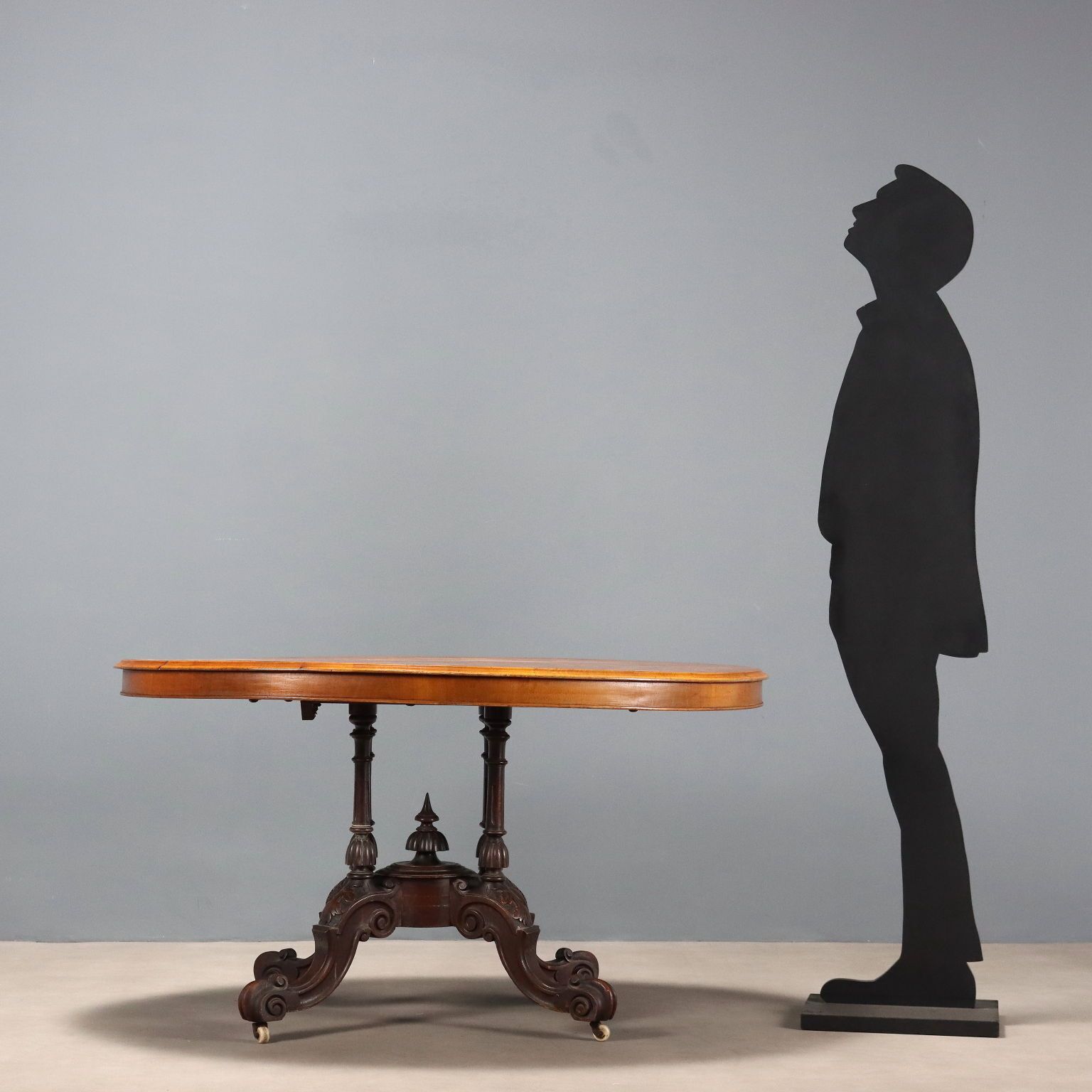 Antique Table Mahogany Mahogany Burl XIX Century photo for sale