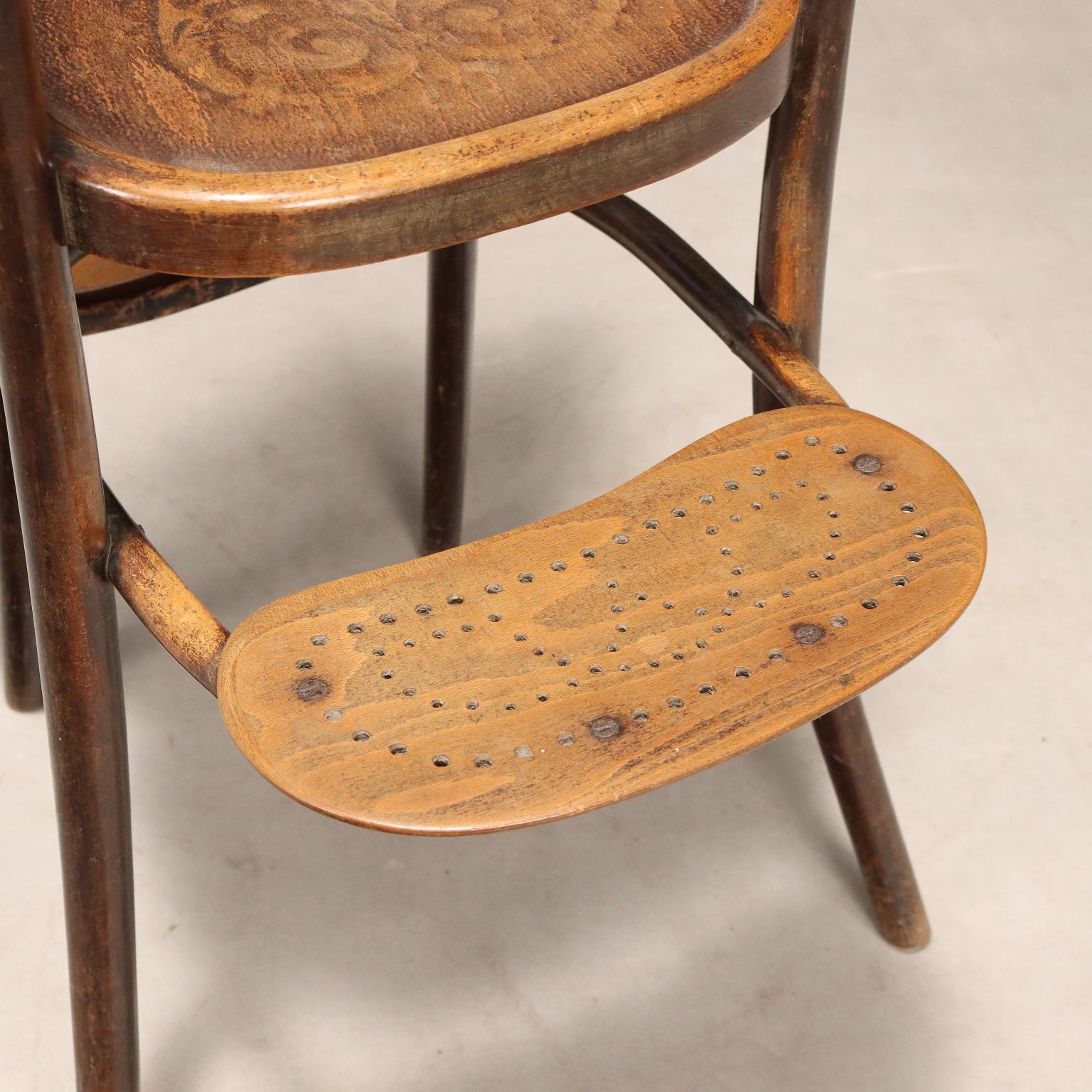photo furniture Antique Thonet High Chair Curved Beech Austria XX Century