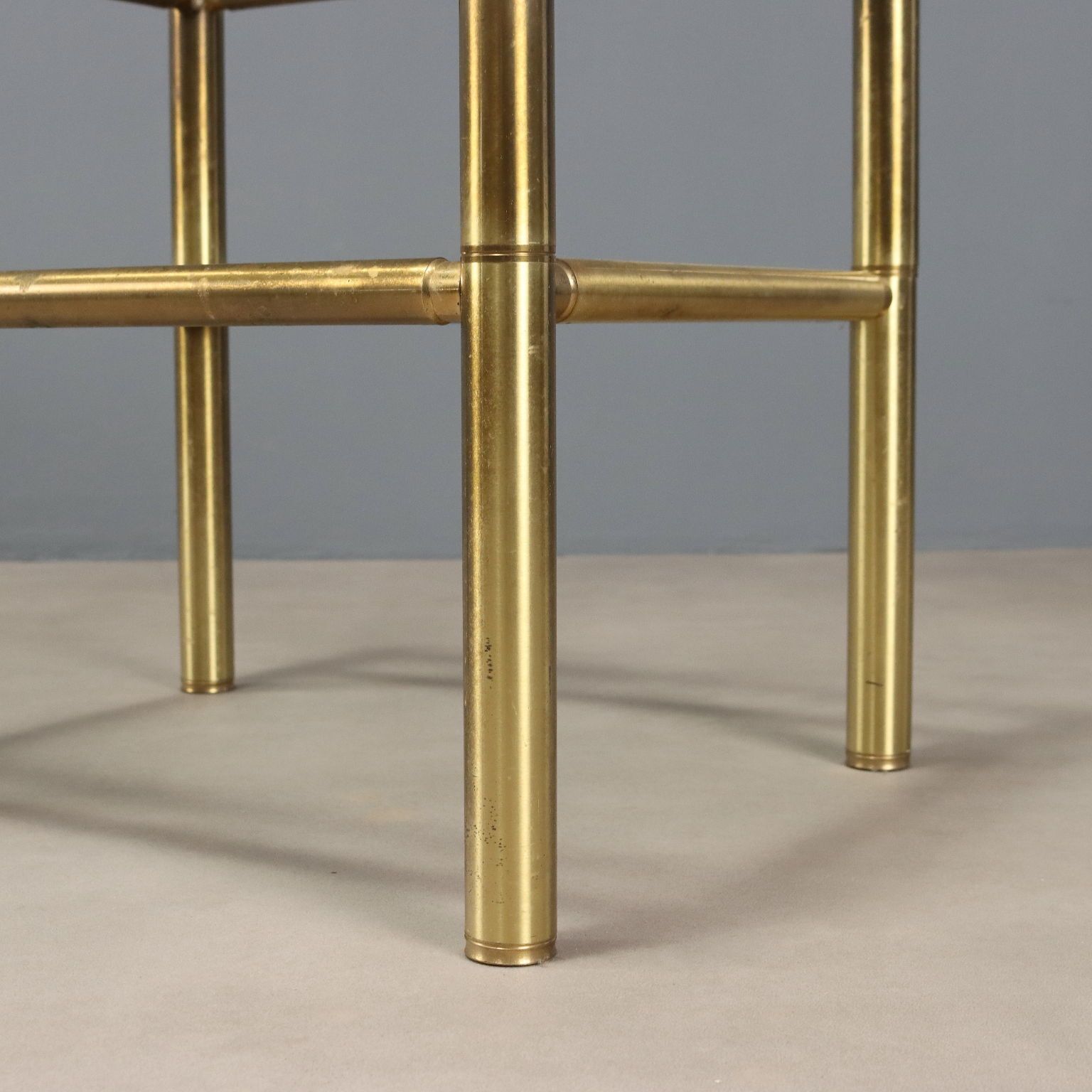Vintage Coffee Tables Brass Double Top Design Italy 1970s photo vintage