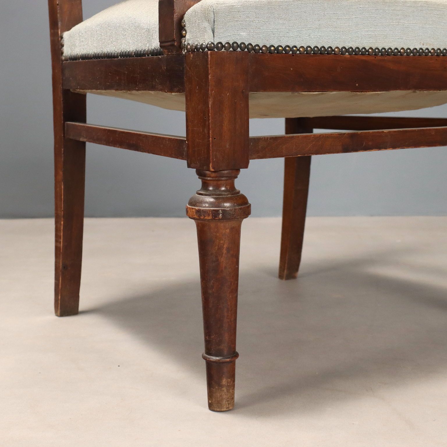 Armchairs Neo Baroque Walnut Fabric XIX Century photo buy