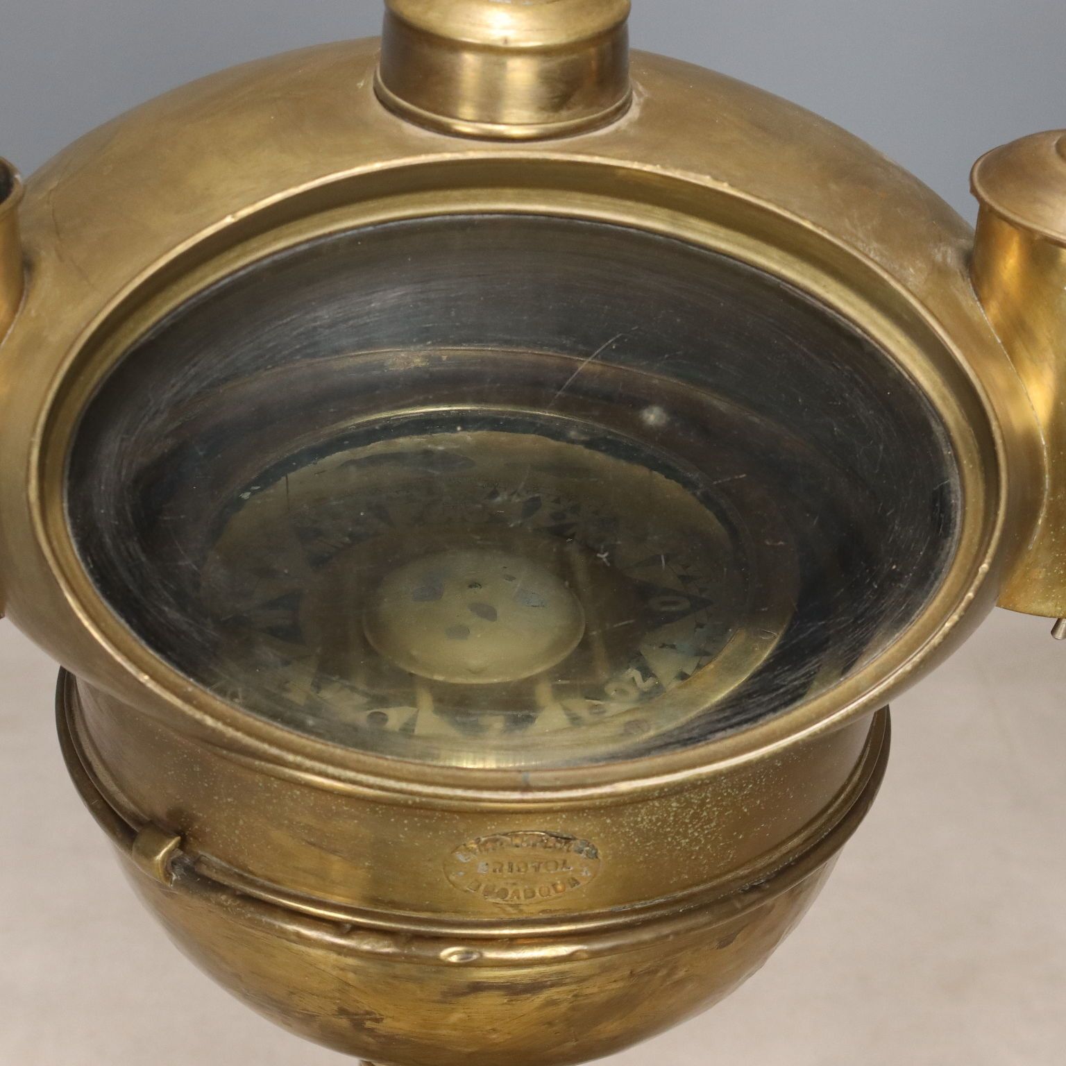 Antique Nautical Compass In A Binnacle England XX Century photo buy
