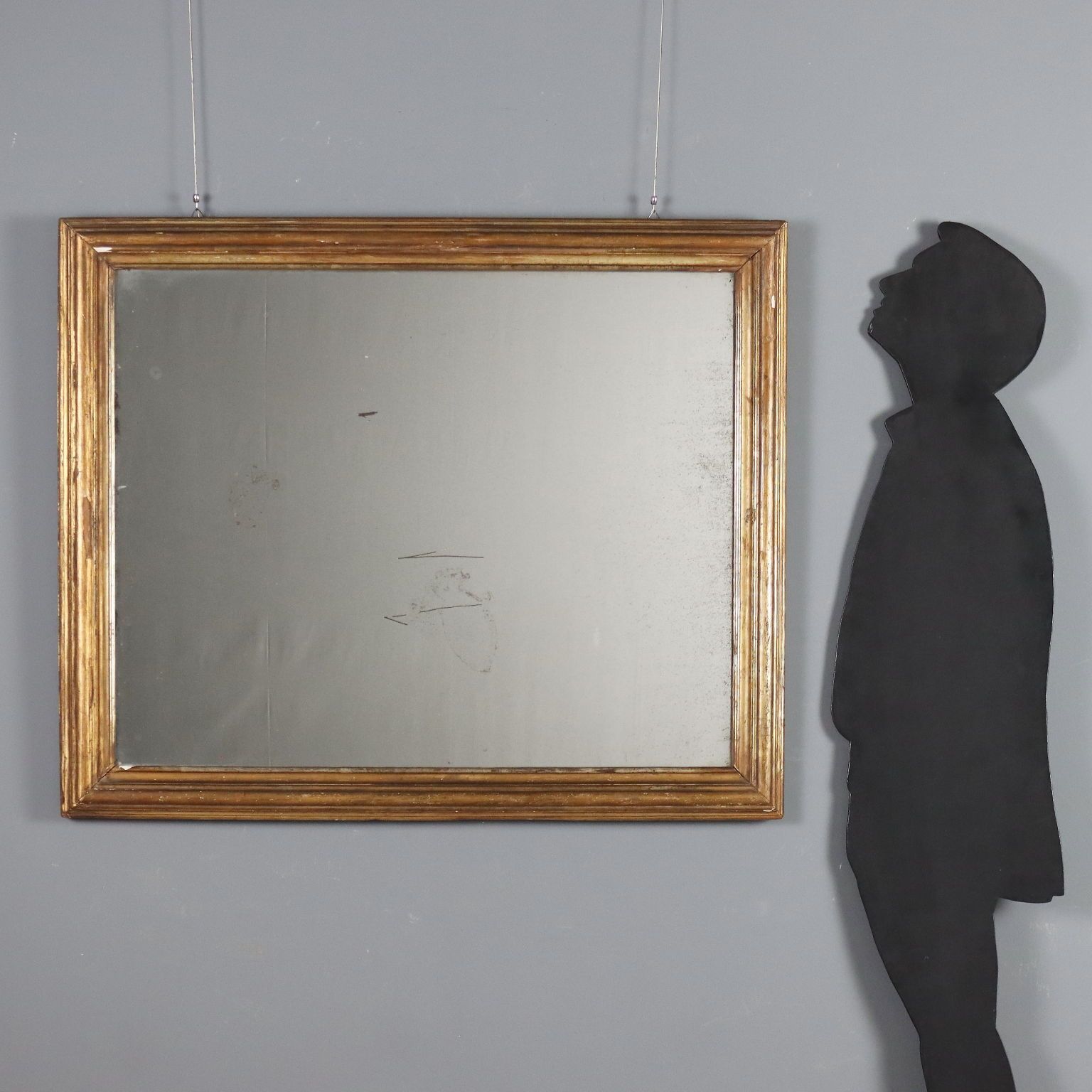 Antique Mirror Lacquered Gilded Wood Italy XIX Century photo for sale