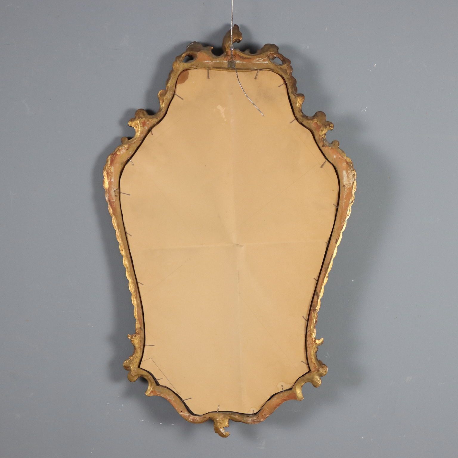 photo furniture Antique Mirror Carved Gilded Wood Italy Early XX Century