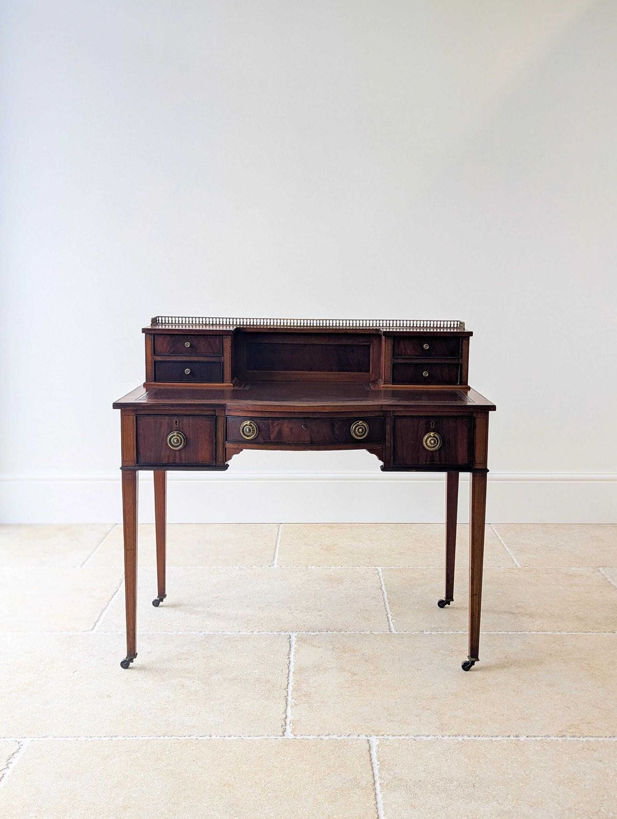 Antique Edwardian Mahogany Writing Desk C.1910 photo furniture