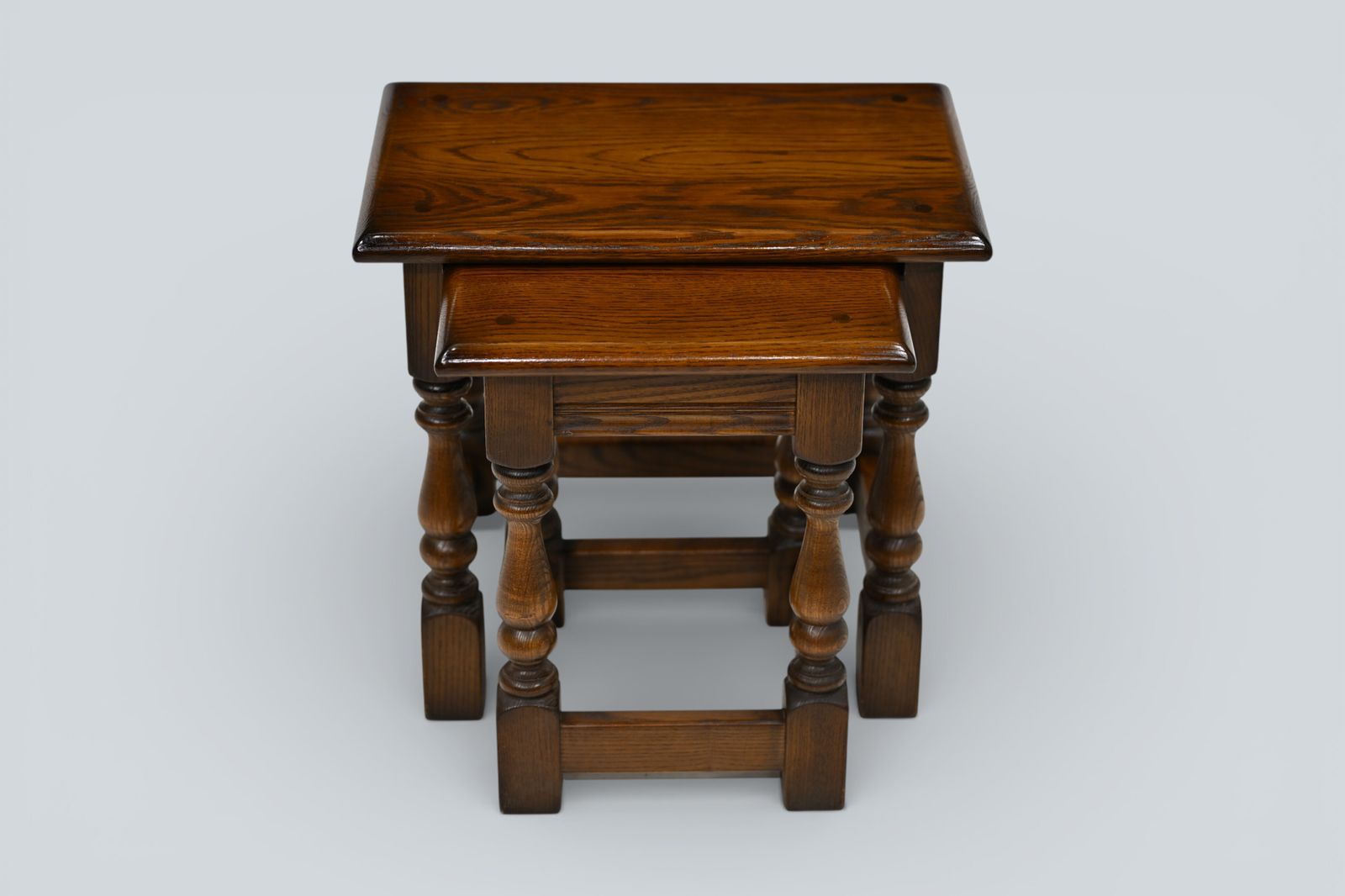 Old Charm Oak Nest Of 2 Tables Model 1494 Light Oak Finish Free Uk Delivery photo furniture