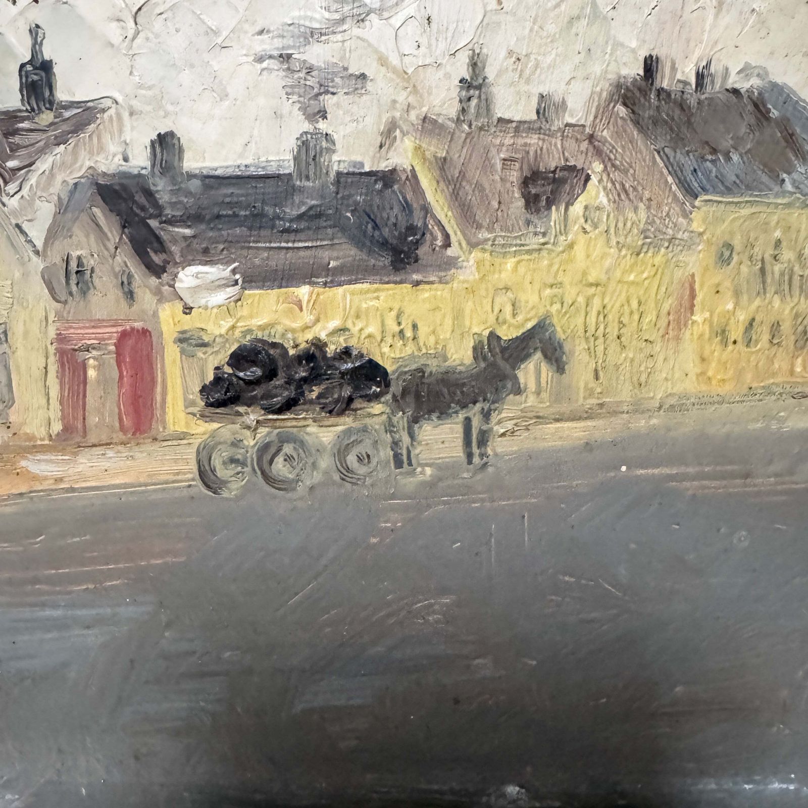 Old Helsingborg. Vintage Oil Painting By Oluf Wolmer Jacobsen photo for sale