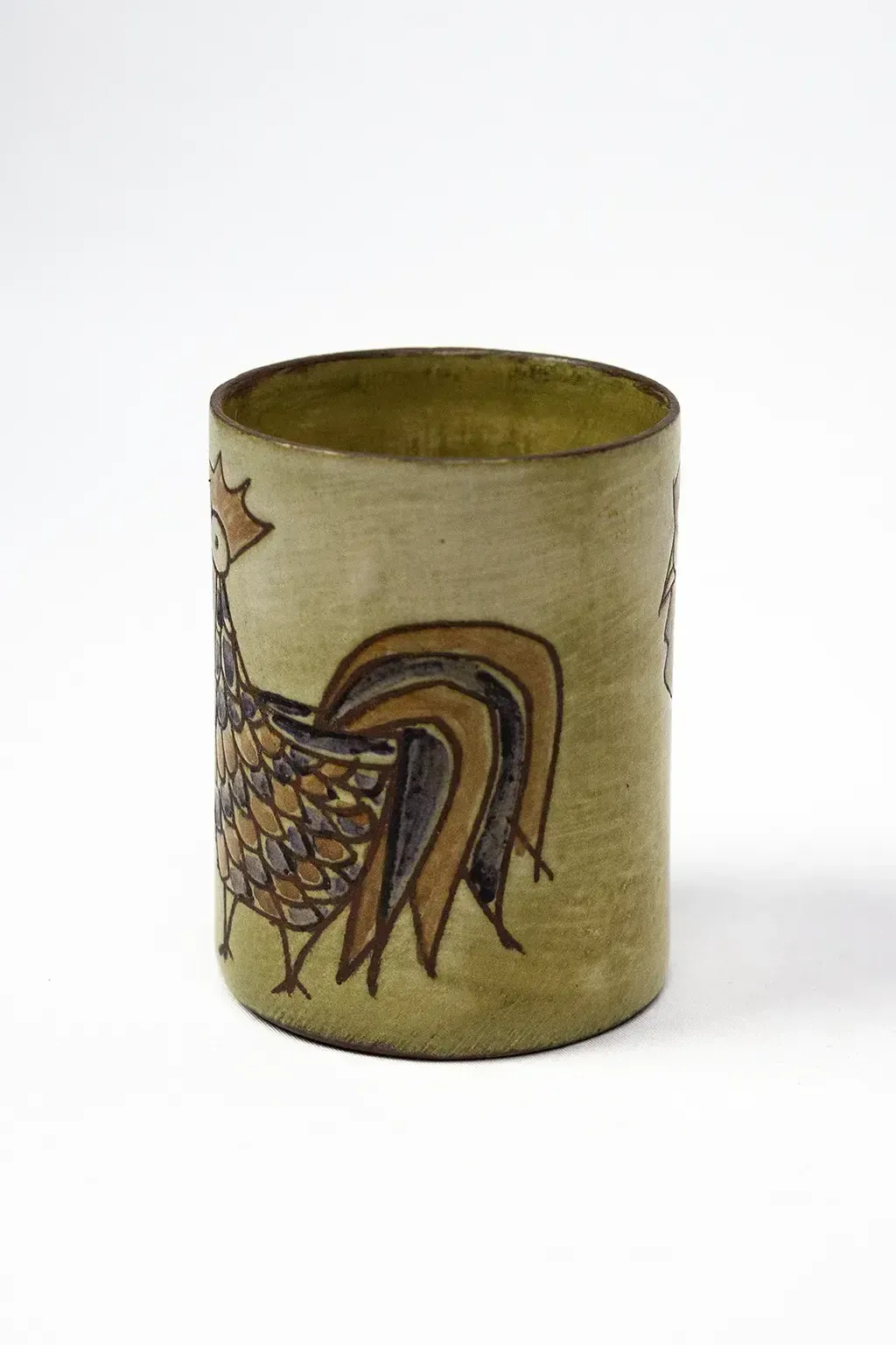 Pencil Holder With Stylized Rooster — Olivier Pettit — France, 1950s 1970s photo for sale