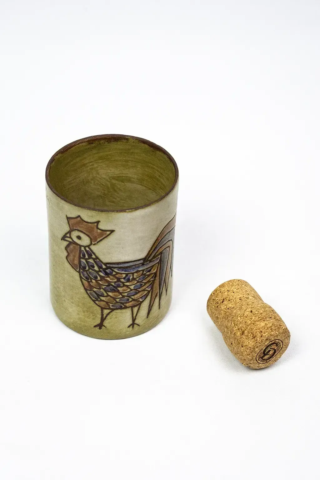 Pencil Holder With Stylized Rooster — Olivier Pettit — France, 1950s 1970s photo vinterior