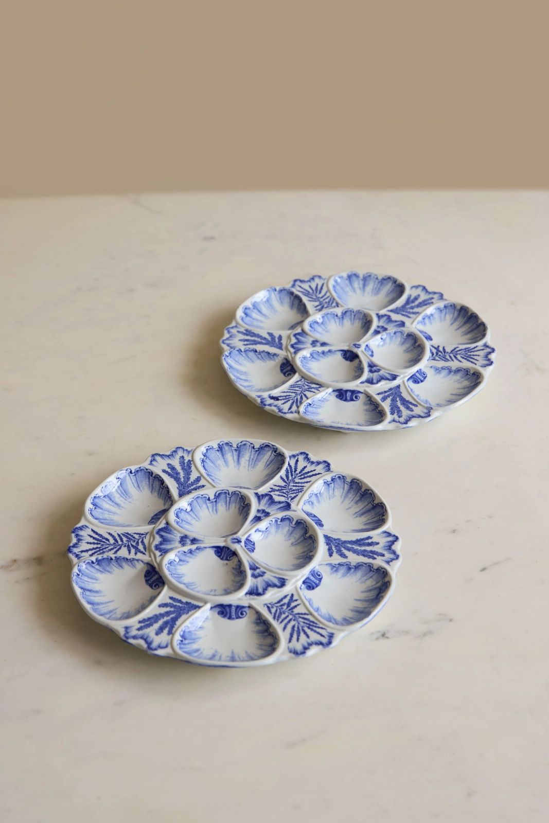 Rare French Oyster Plates, J. Vieillard & Cie Bordeaux photo furniture