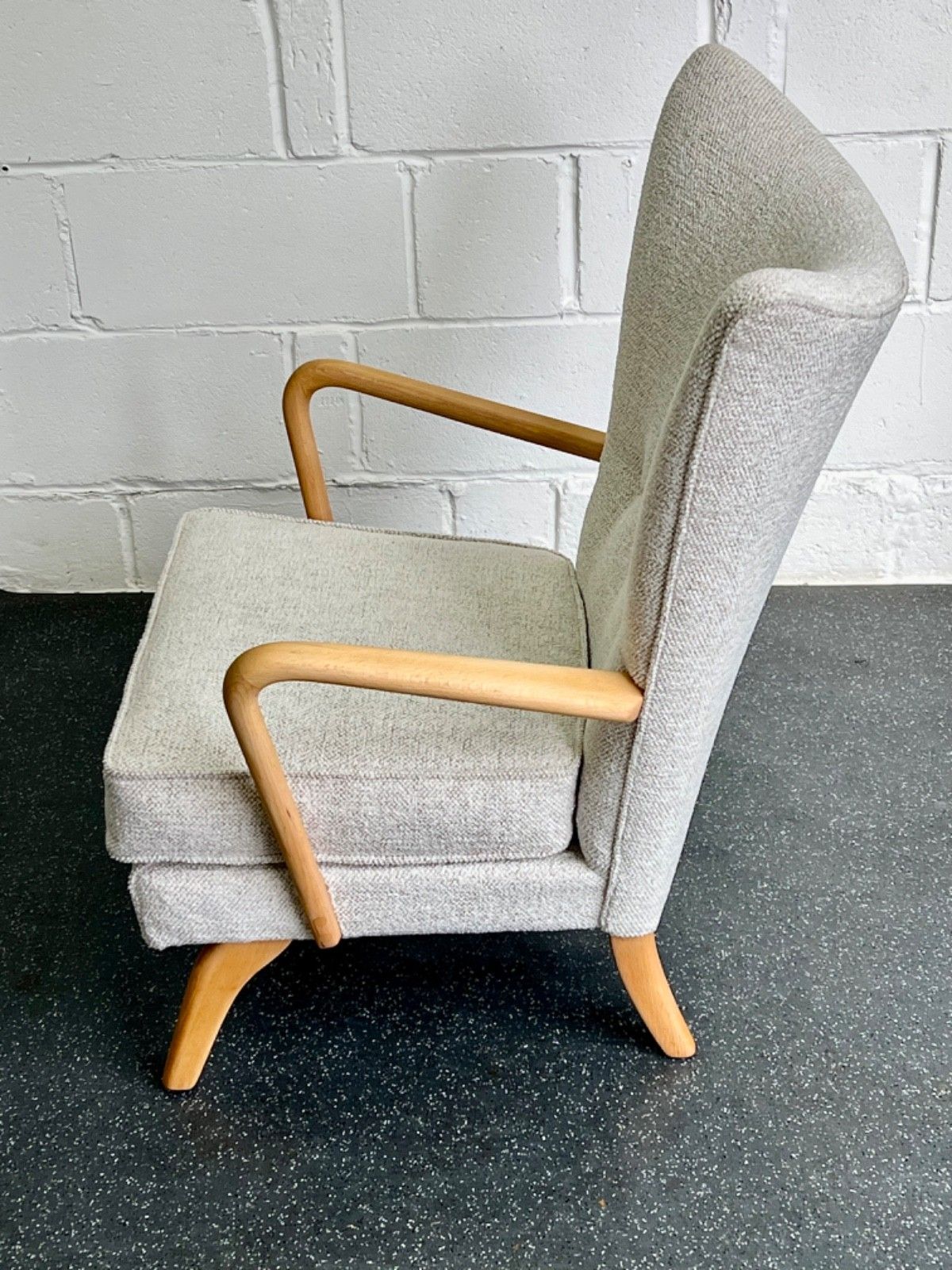 photo for sale Midcentury Howard Keith Bambino Armchair New Upholstery (Delivery Available)