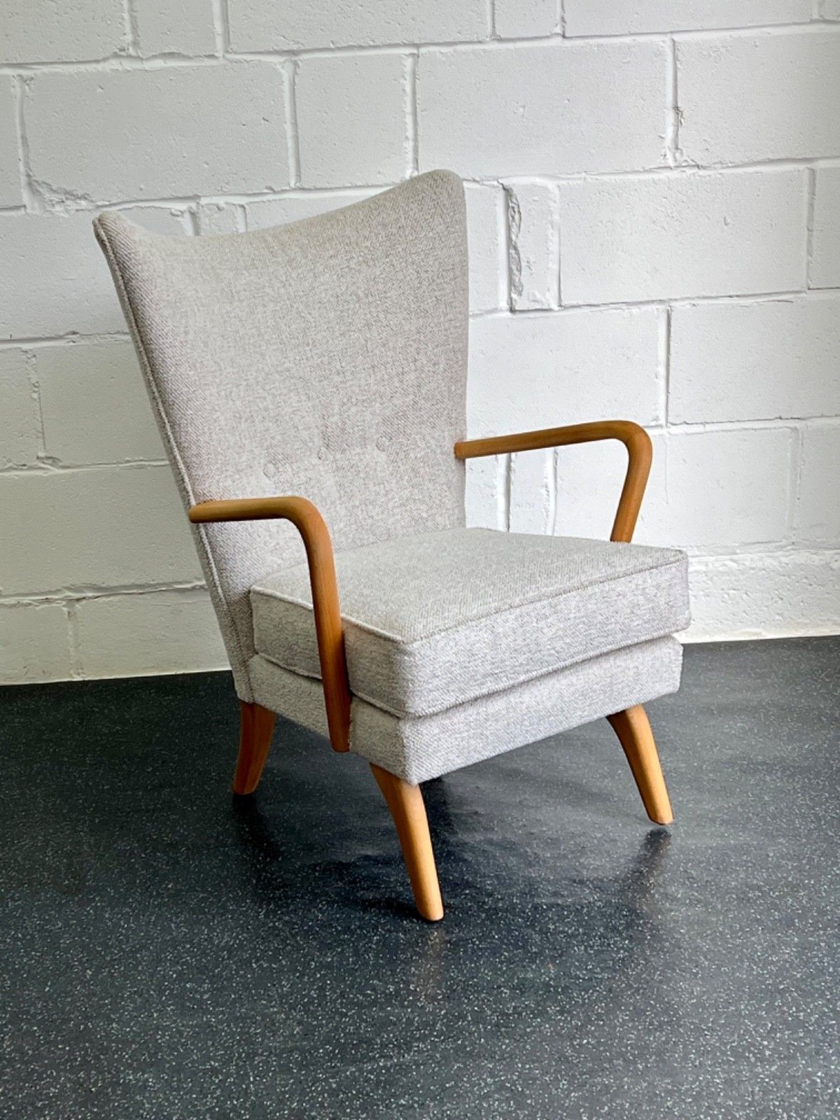 976.0 Midcentury Howard Keith Bambino Armchair New Upholstery (Delivery Available) photo