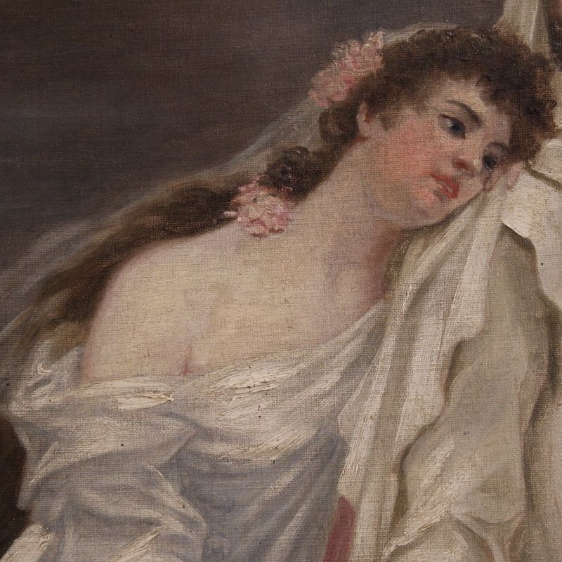 1750.0 Great 19th Century Neoclassical Painting, Allegory Of Faith, Hope And Charity photo