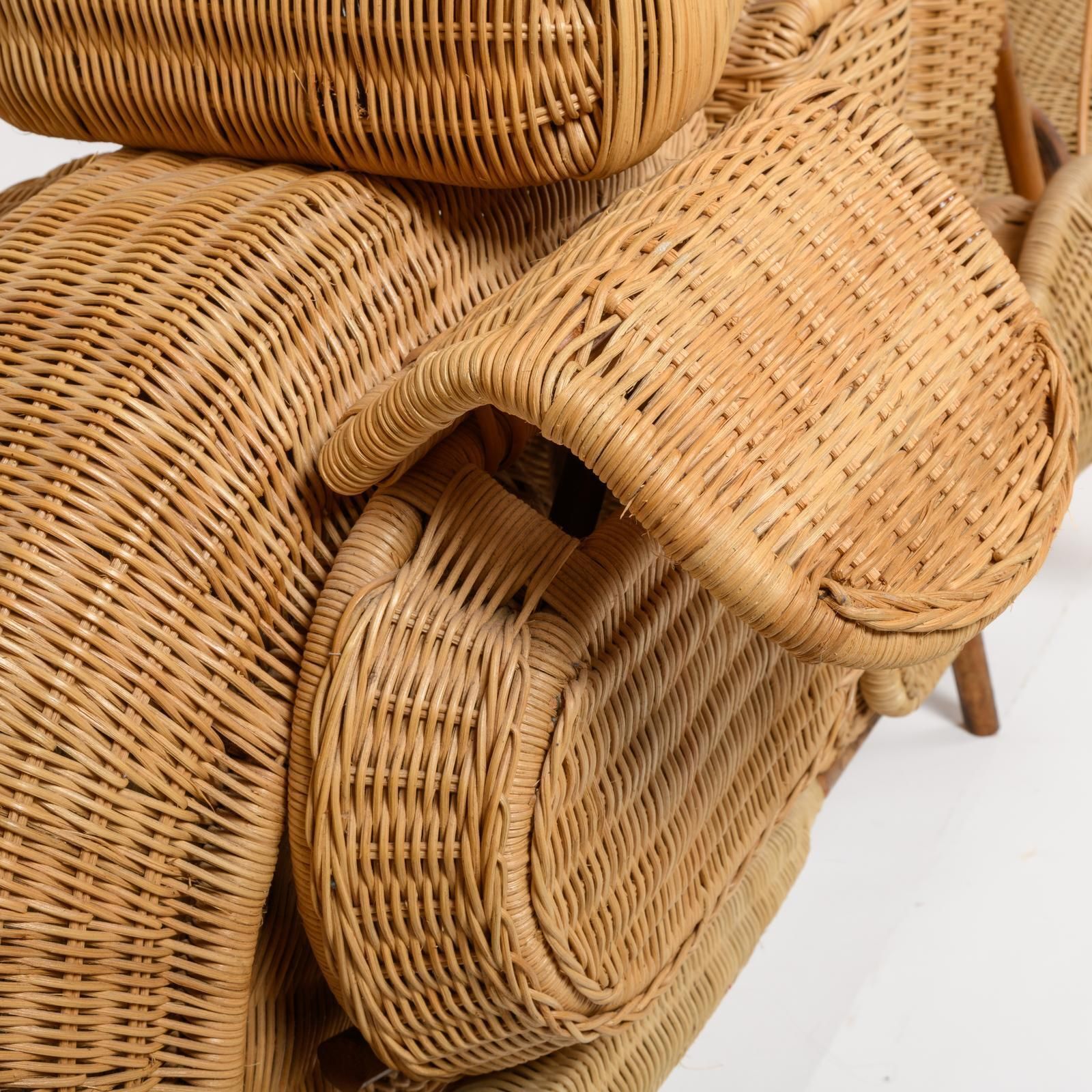 photo for sale Full Size Wicker And Bentwood “Harley Davidson” Motorcycle Sculpture