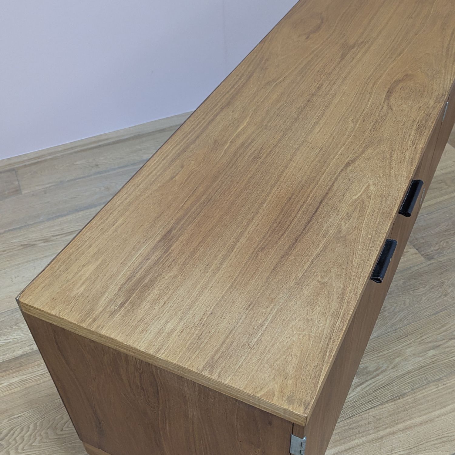 750.0 Midcentury 1960s Sideboard With Leather Handles By Gunther Hoffstead For Uniflex photo
