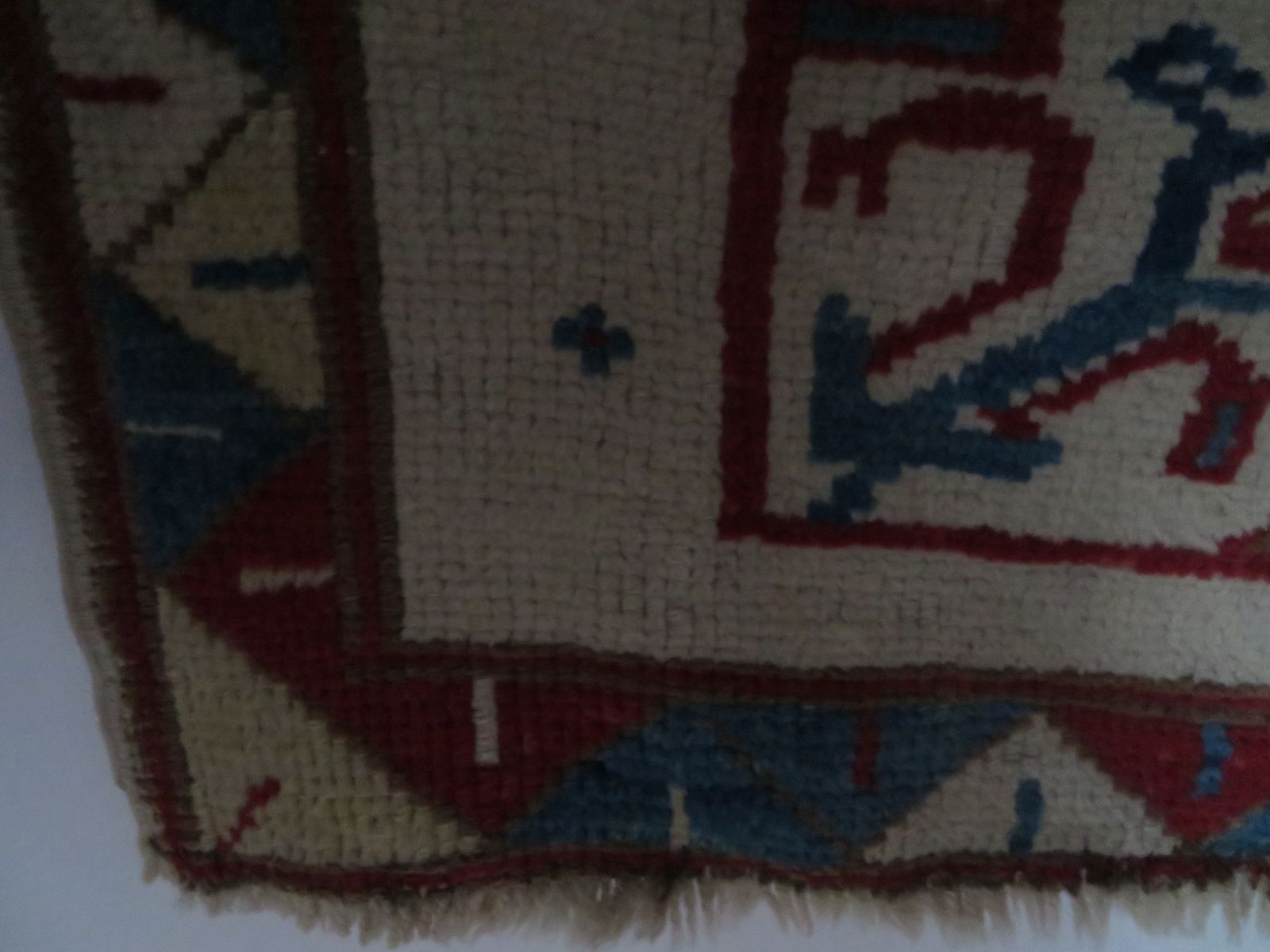 photo for sale Scarce Antique White Ground Konya (Prayer) Rug. 120cm X 98cm.