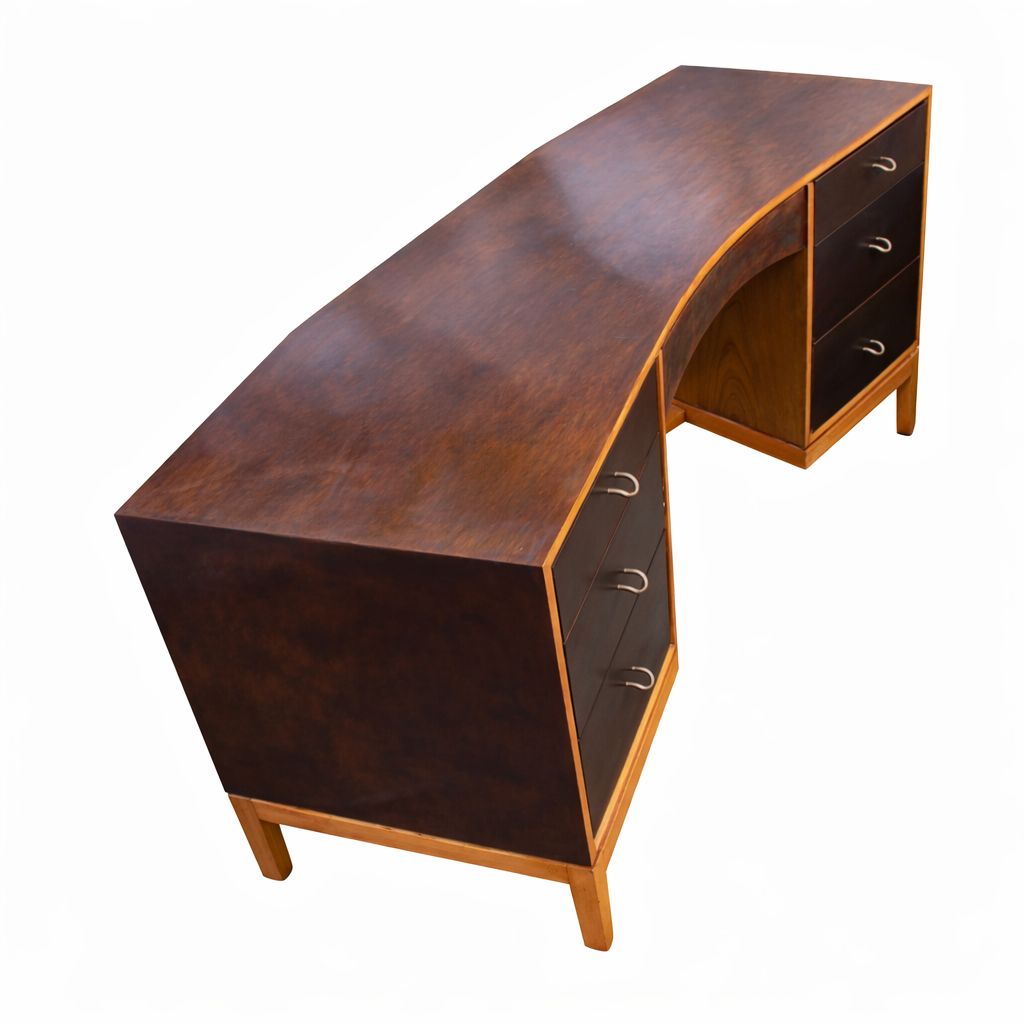 Century Stag Concave Dressing Table / Desk Designed By John And Syvia Reid photo vinterior