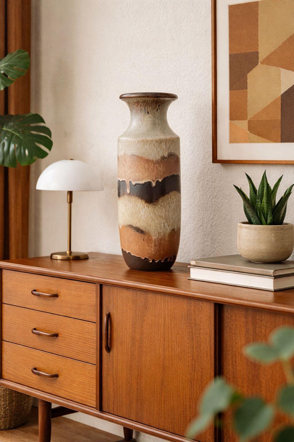 West German Lava Glaze Floor Vase  By Scheurich 239 41 photo furniture