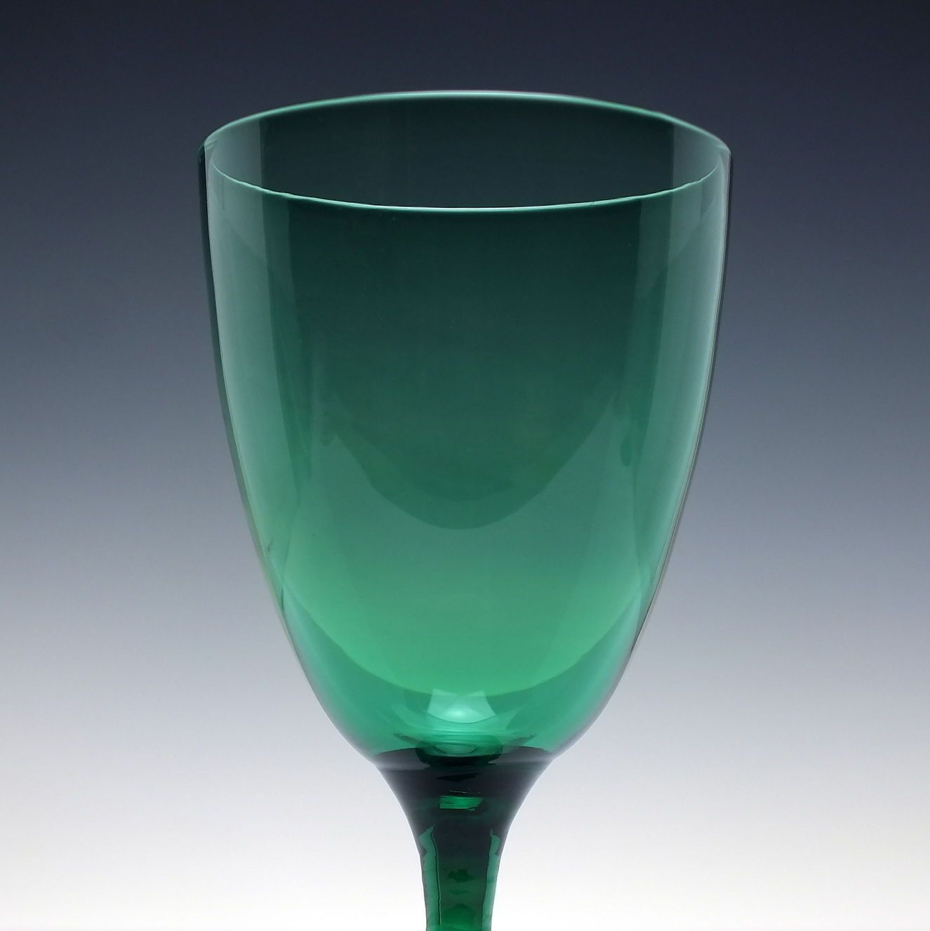 Pair Of Tall 19th Century Victorian Green Wine Glasses C1850 photo for sale