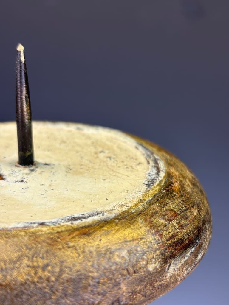 photo furniture A Swedish Carved Wooden Candlestick, Circa 1870