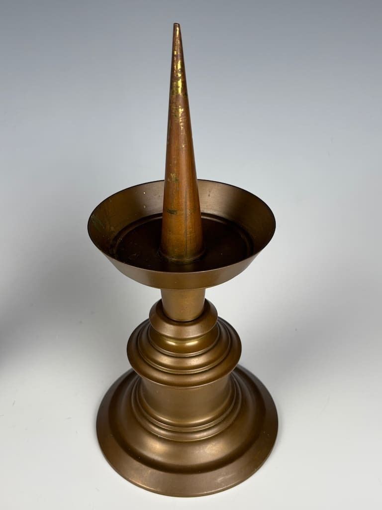 Home Decor Magnificent Set Of Three Late 17th Century Bronze Pricket Candlesticks photo