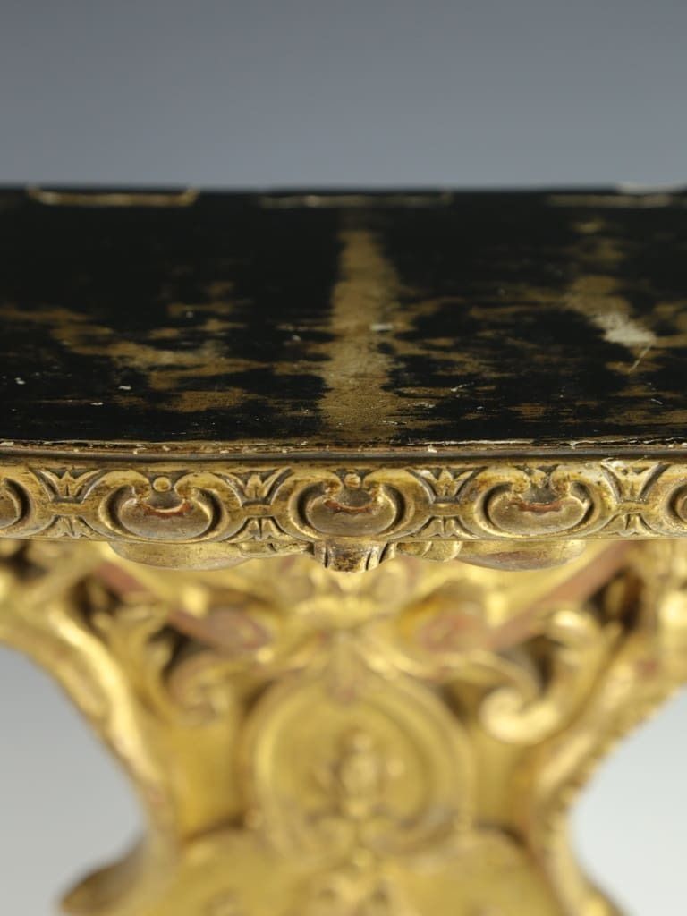 photo for sale Exquisite Renaissance Revival Giltwood Griffin Bracket Shelf