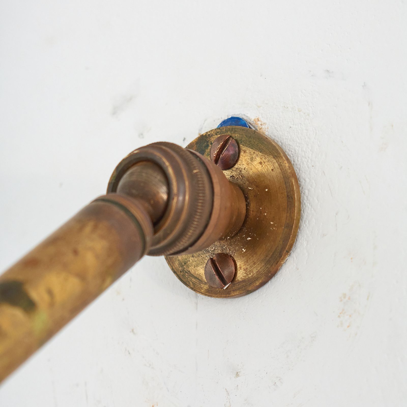 French Antique Brass Adjustable Coolie Wall Light photo 238.0