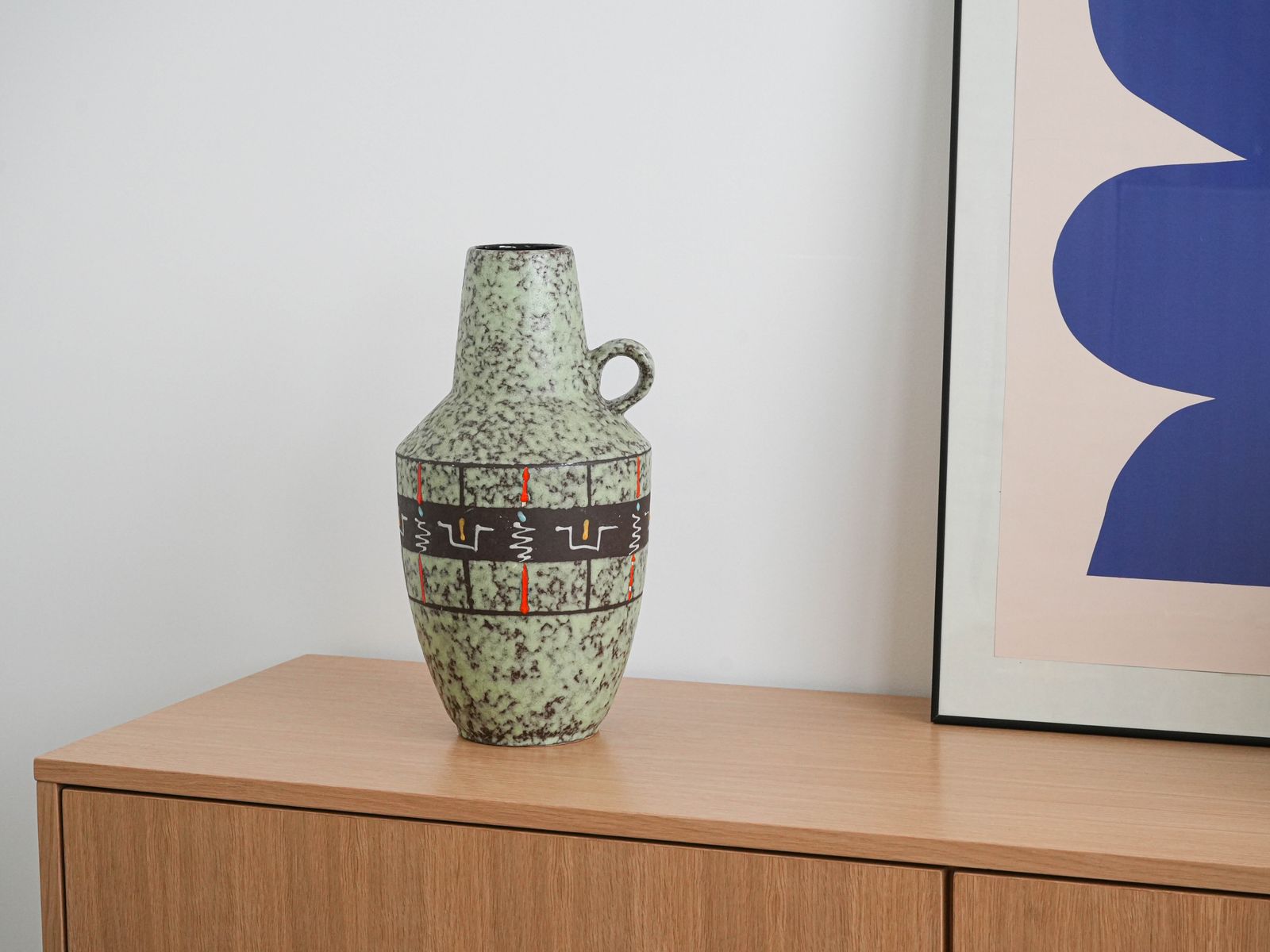 Ceramic Vase, German Design, 1960s, Manufactured In West Germany photo furniture