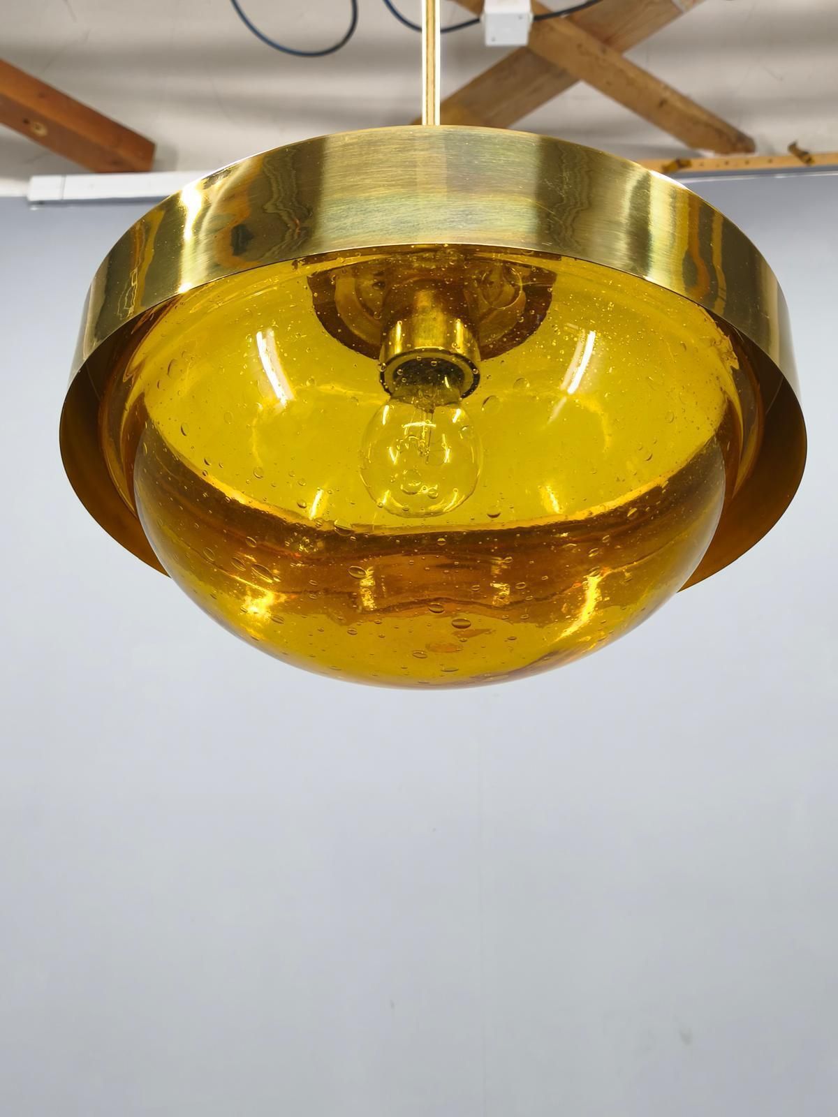 Space Age Ufo Pendant Lamp By Kamenický šenov, Czechoslovakia 1970s photo for sale