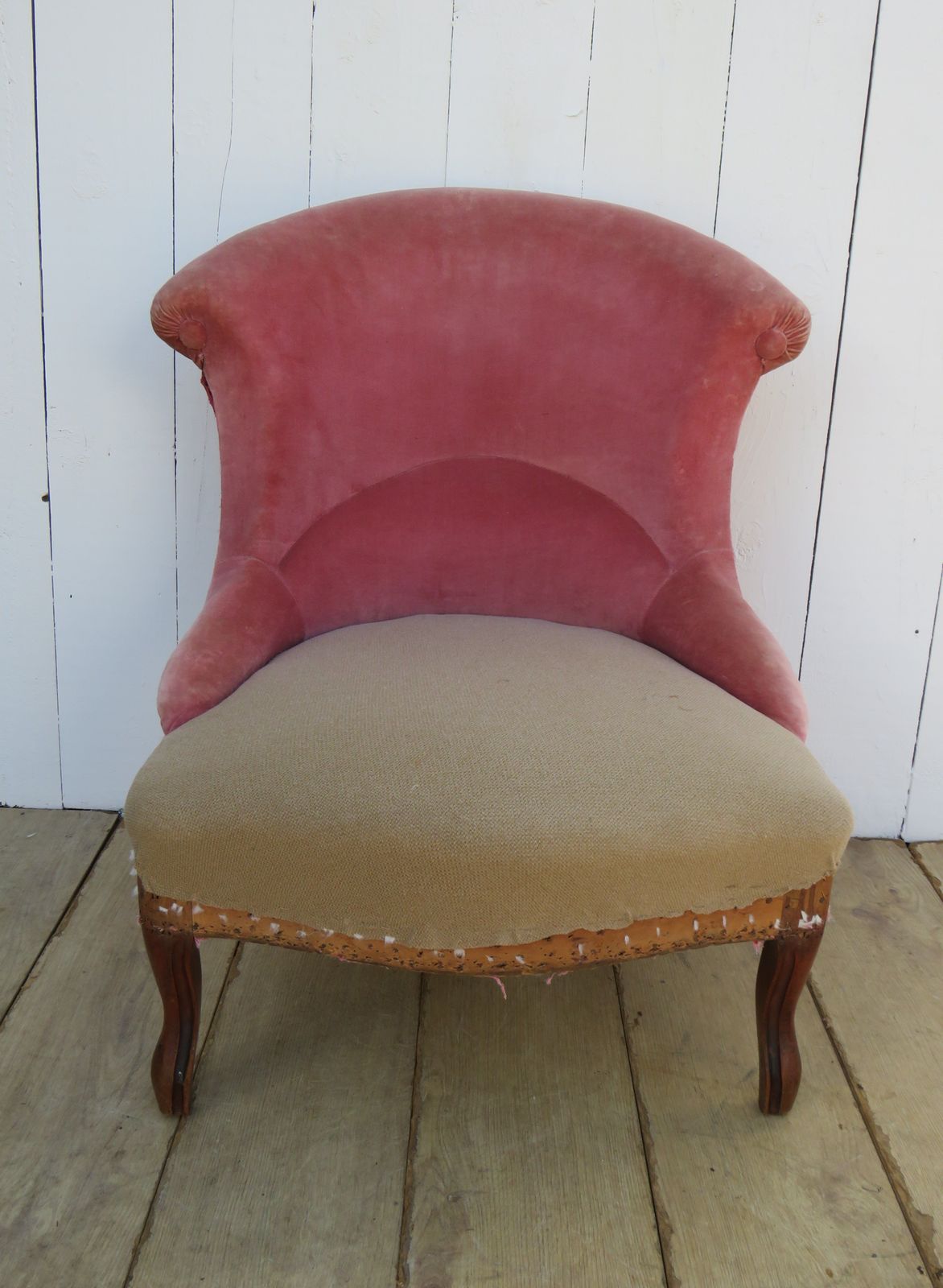 Antique French Napoleon III Slipper Tub Chair photo furniture