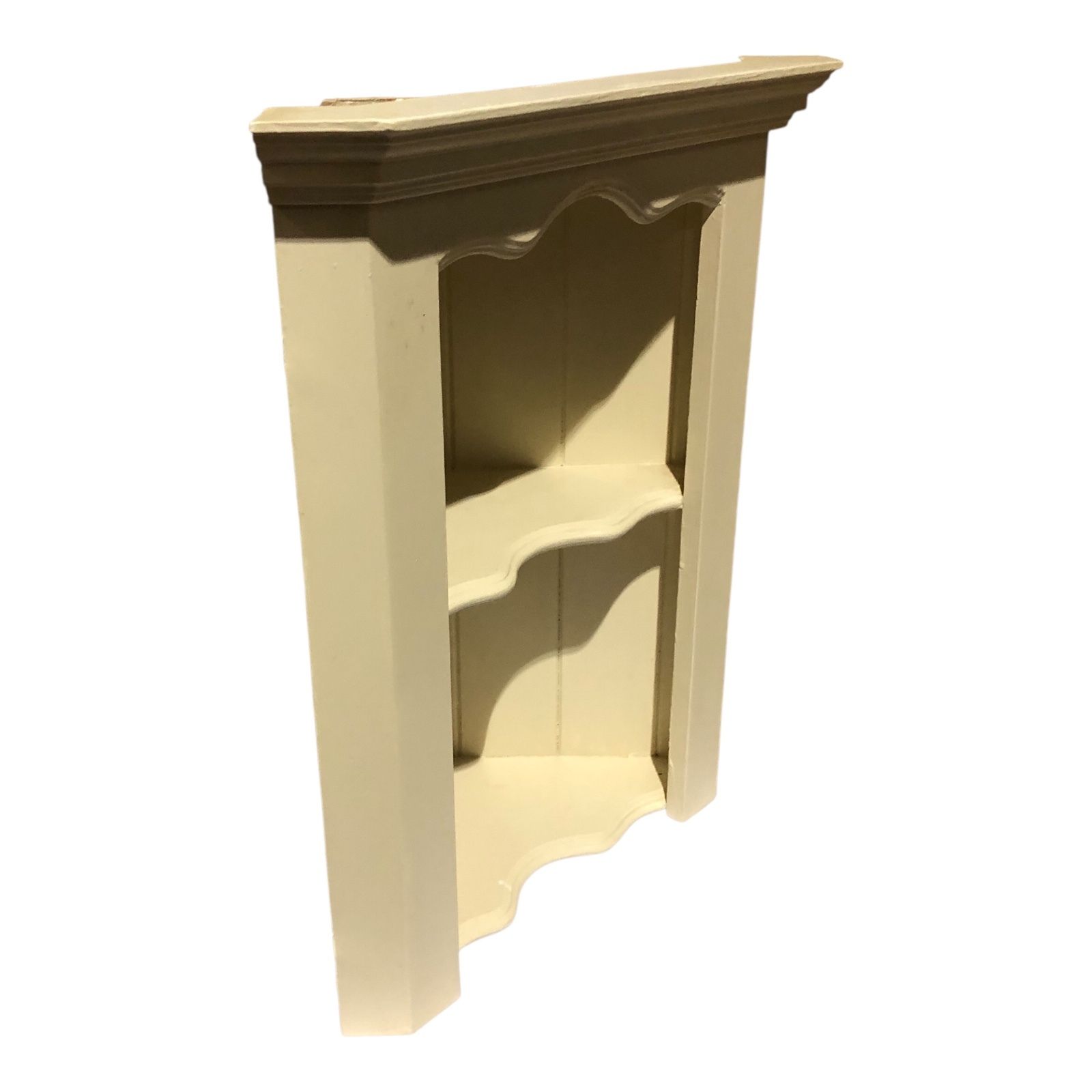 Handsome Vintage Painted Pine Corner Shelf photo Furniture