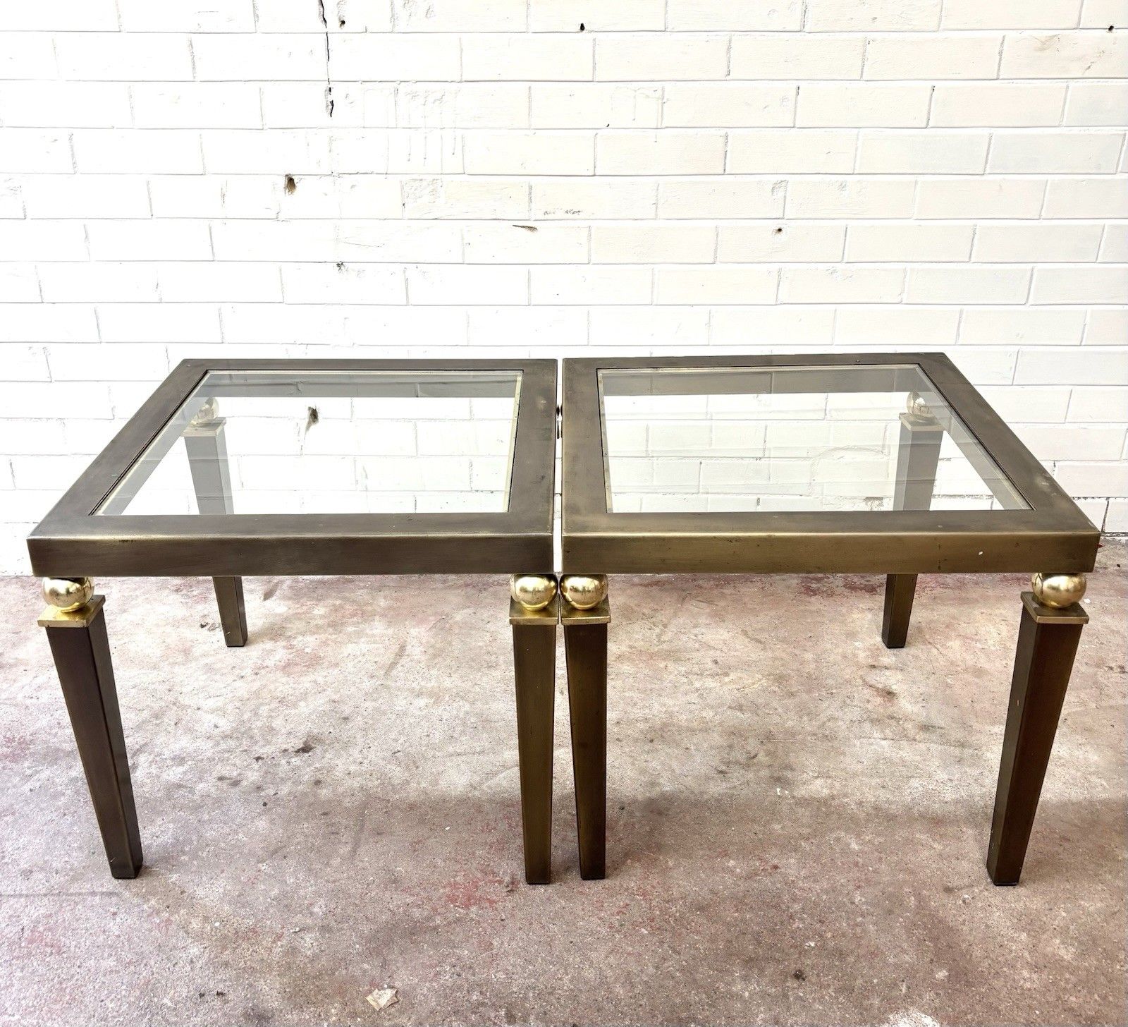 A Fantastic Pair Of Belgo Chrome 1970’s Chrome Side Tables. photo vintage