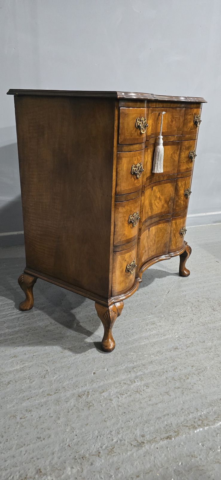 Outstanding Concave Walnut Chest Of Drawers photo Furniture