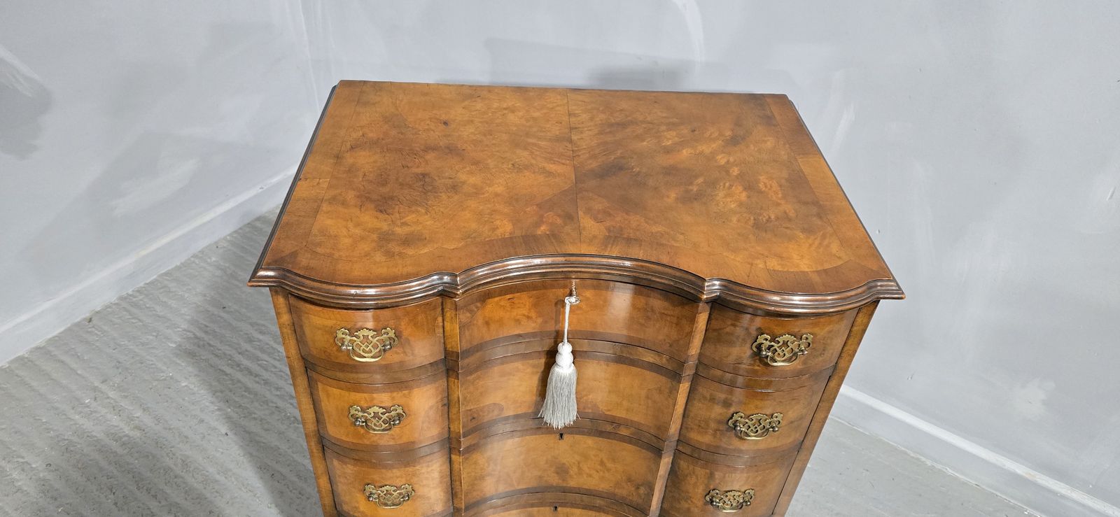 Outstanding Concave Walnut Chest Of Drawers photo vinterior